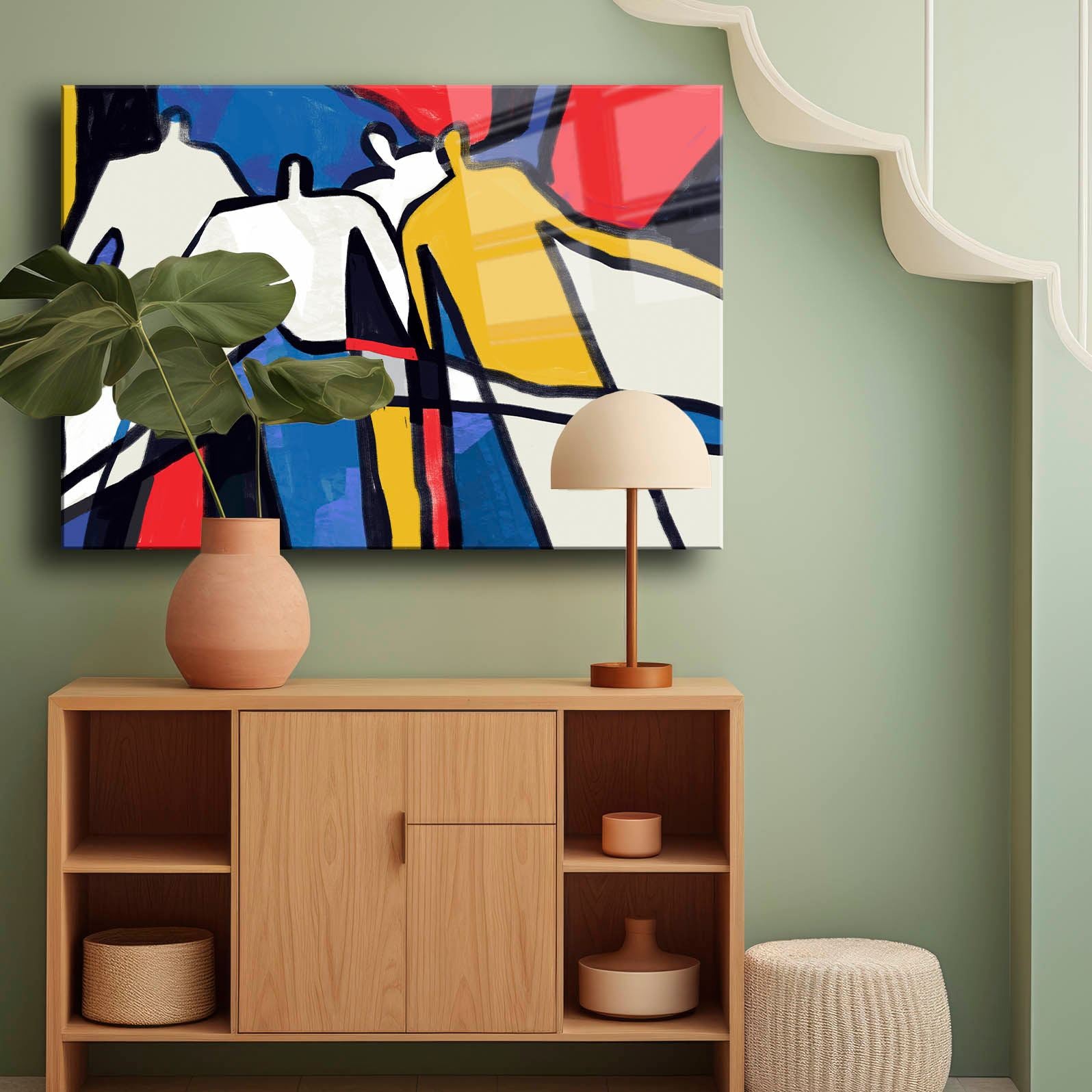 Quadro Decorativo em Vidro Temperado 35x50 cm (4 mm), Multicolor – Impressão UV de Alta Qualidade