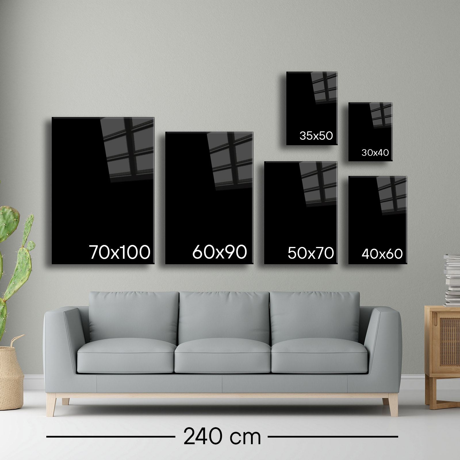 Quadro Decorativo em Vidro Temperado 35x50 cm (4 mm), Multicolor – Impressão UV de Alta Qualidade