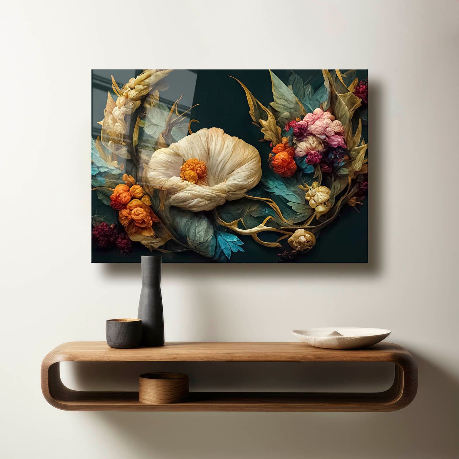Quadro Decorativo em Vidro Temperado 35x50 cm – Multicolor com Impressão UV (4 mm) | Camtbl-043