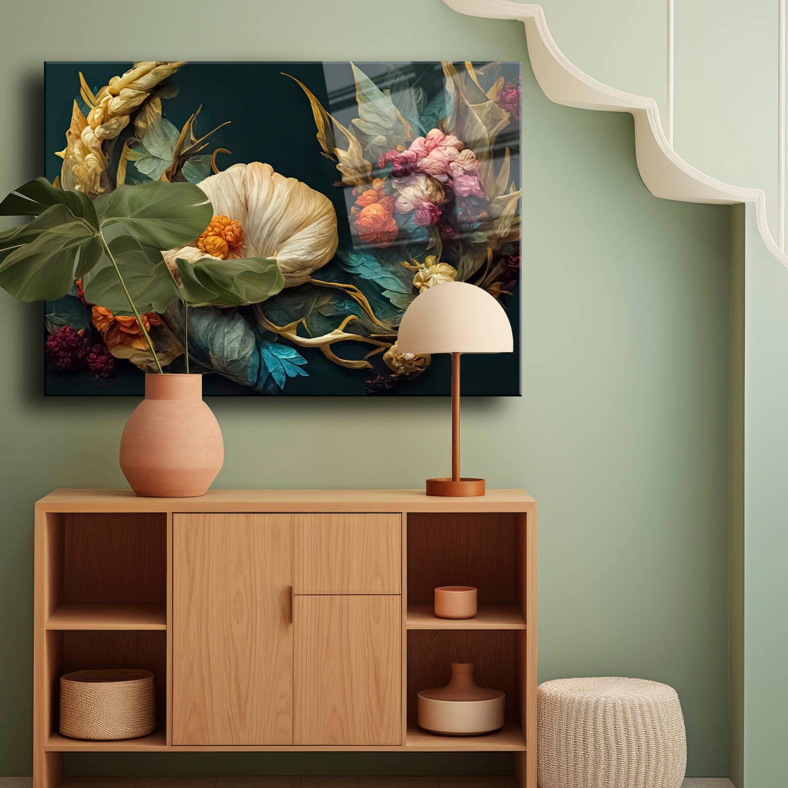 Quadro Decorativo em Vidro Temperado 35x50 cm – Multicolor com Impressão UV (4 mm) | Camtbl-043