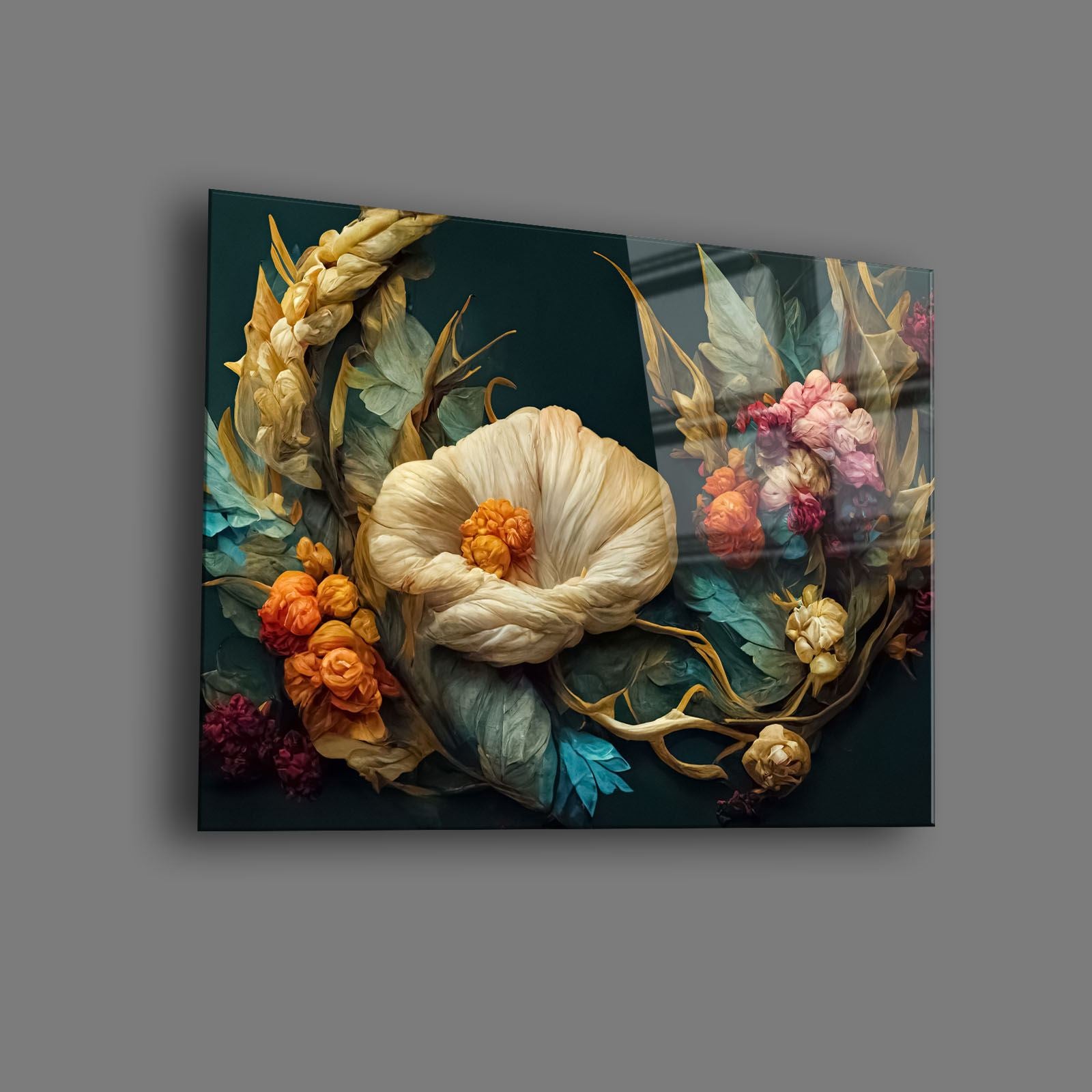 Quadro Decorativo em Vidro Temperado 35x50 cm – Multicolor com Impressão UV (4 mm) | Camtbl-043