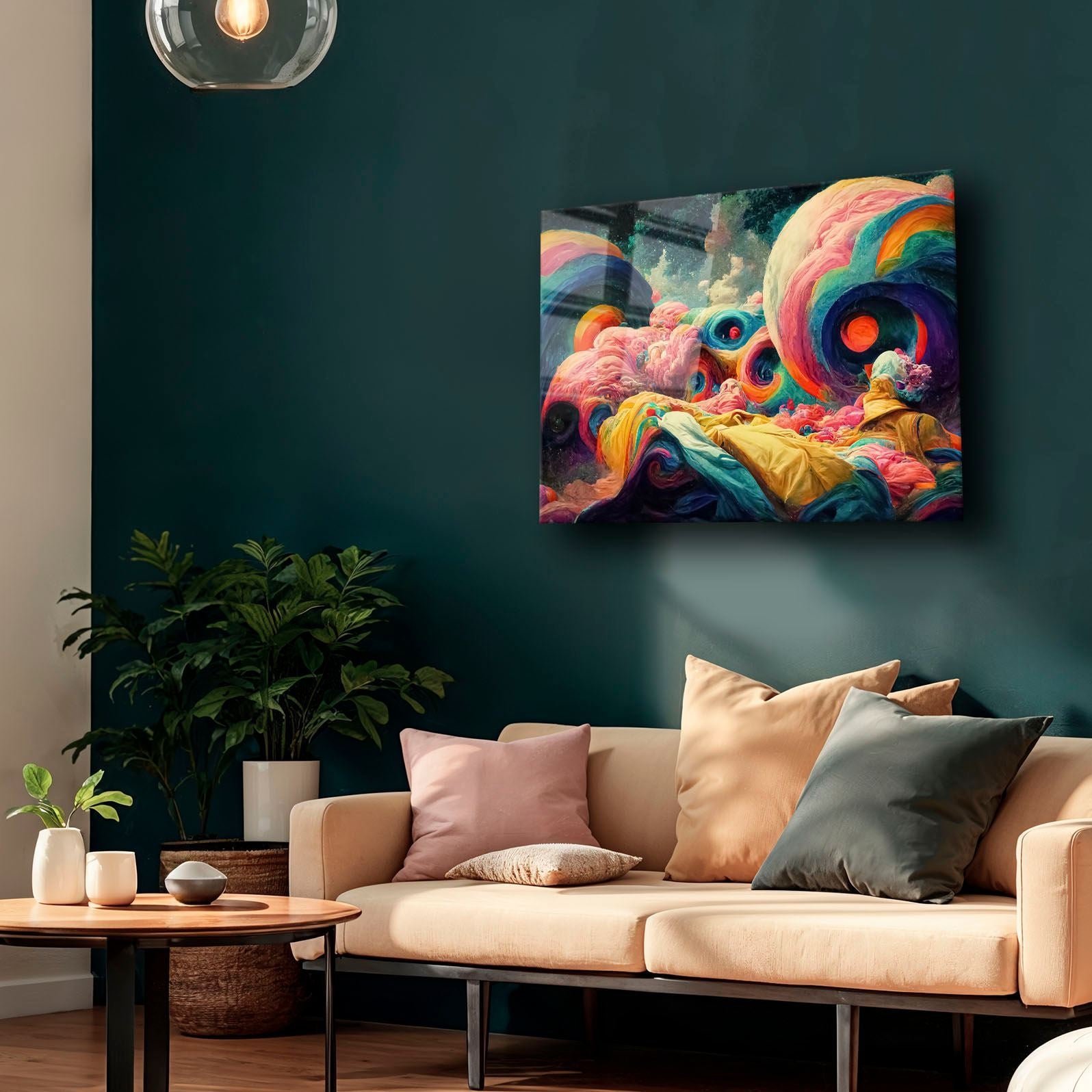 Quadro Decorativo em Vidro Temperado 30 x 40 cm Multicolor, Impressão UV, 4 mm – Camtbl-044