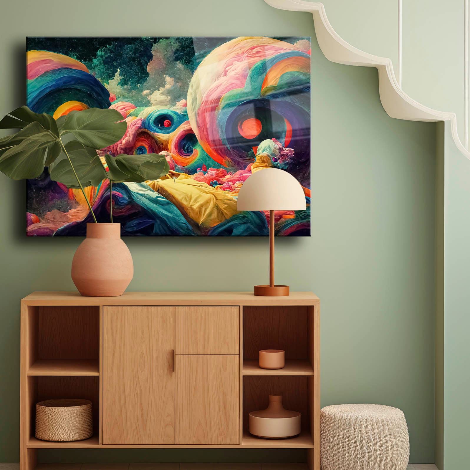 Camtbl-044 Quadro Decorativo em Vidro Temperado 4 mm 35 x 50 cm Multicolor com Impressão UV