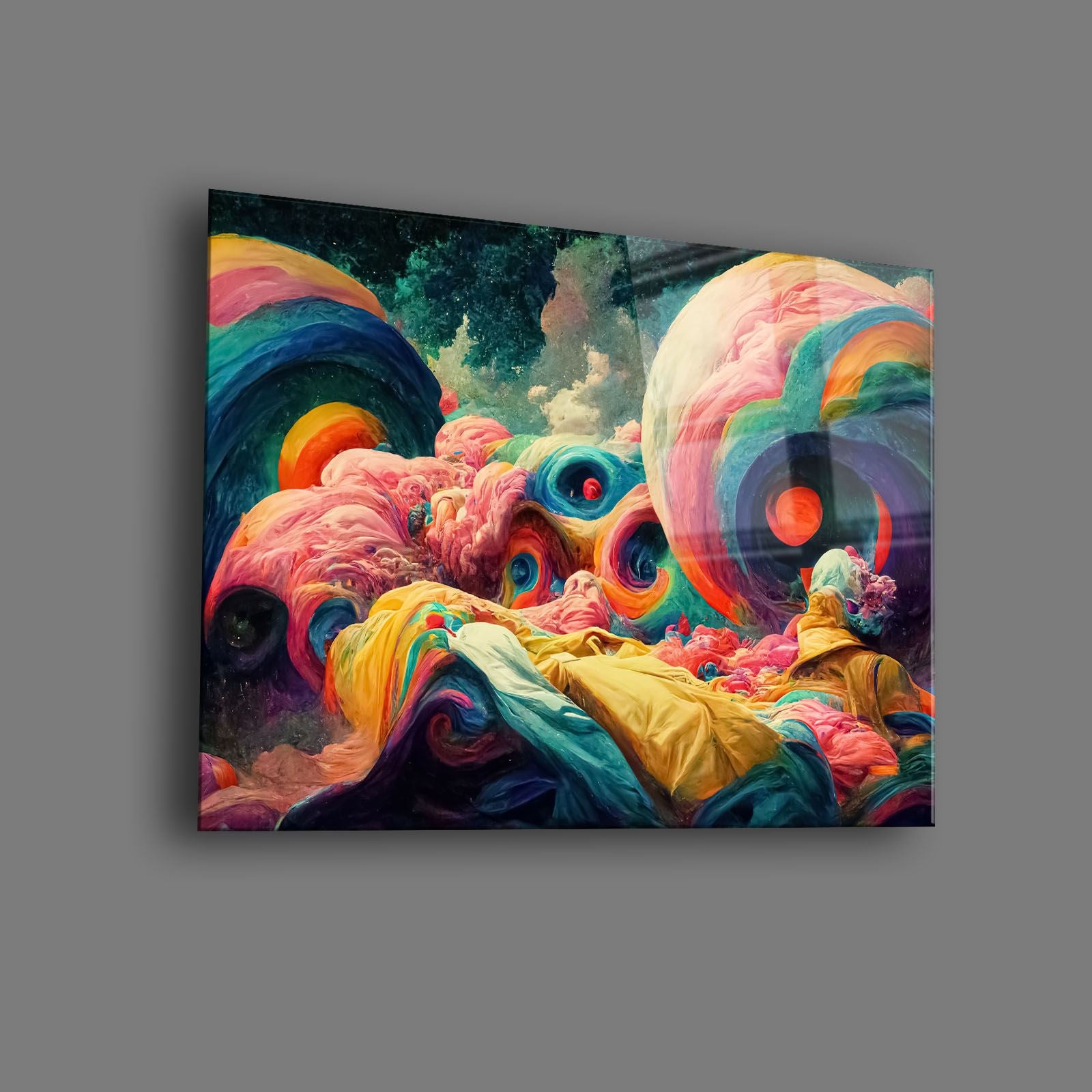 Camtbl-044 Quadro Decorativo em Vidro Temperado 4 mm 35 x 50 cm Multicolor com Impressão UV