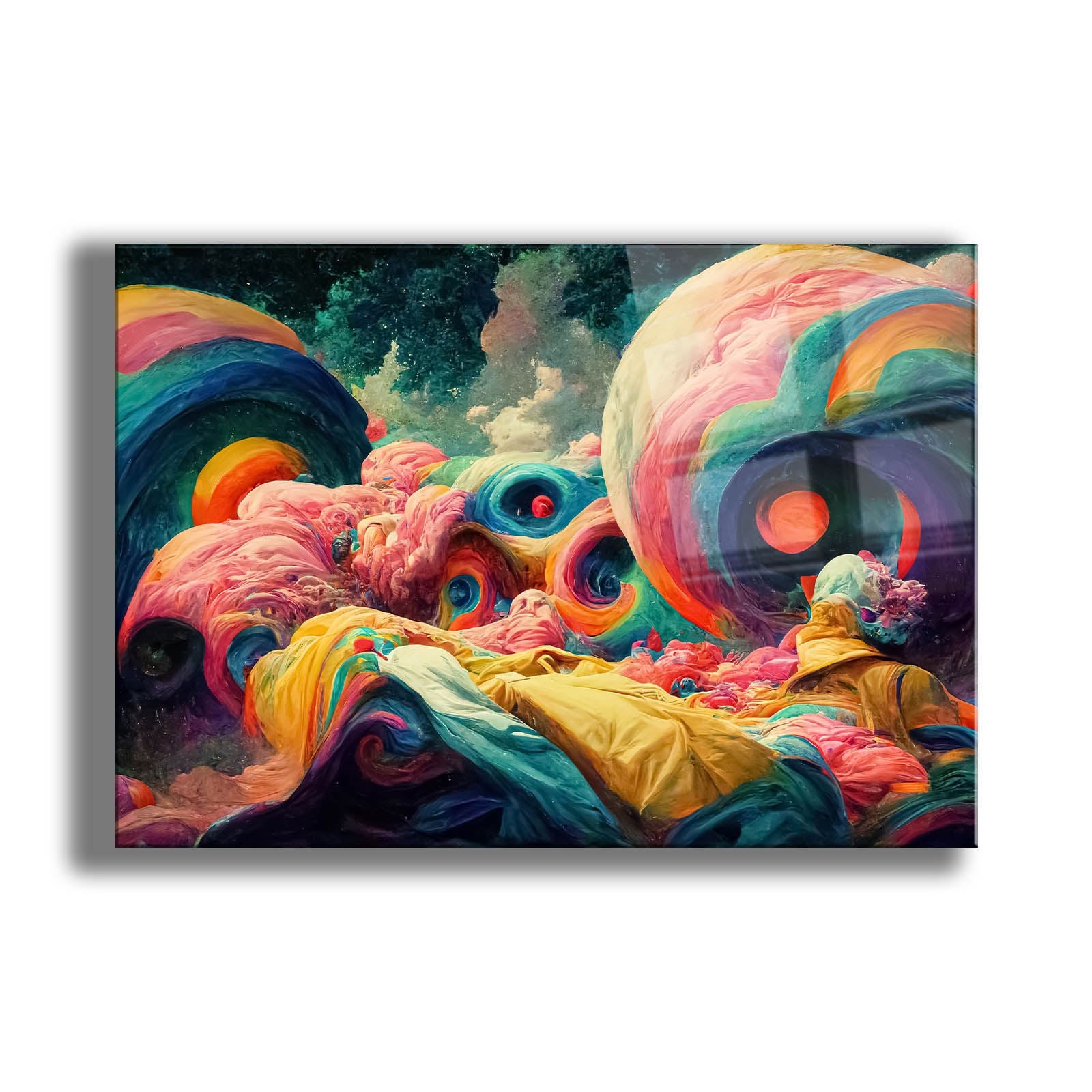 Camtbl-044 Quadro Decorativo em Vidro Temperado 4 mm 35 x 50 cm Multicolor com Impressão UV