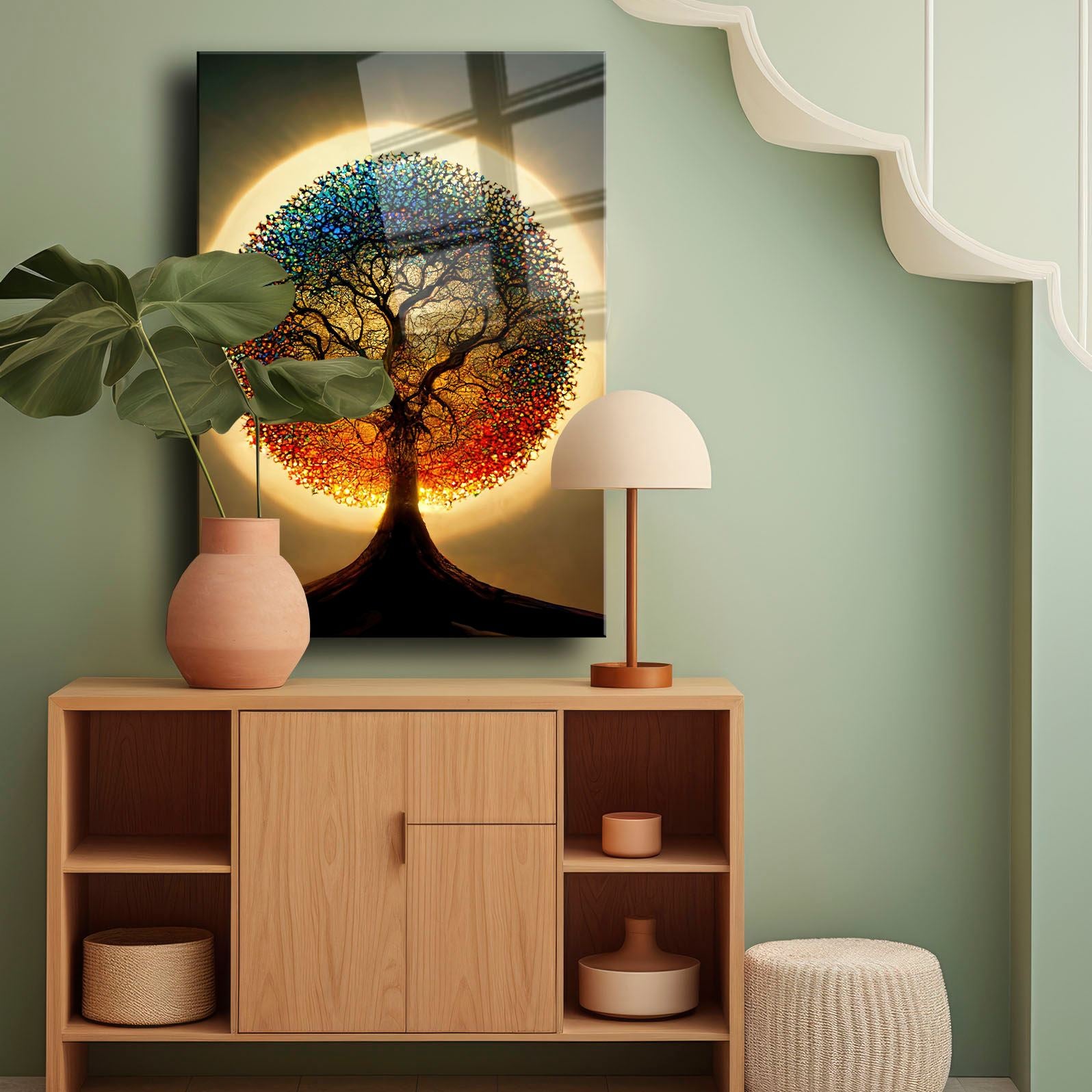 Quadro Decorativo em Vidro Temperado Multicolor 35 x 50 cm – Impressão UV, 4 mm