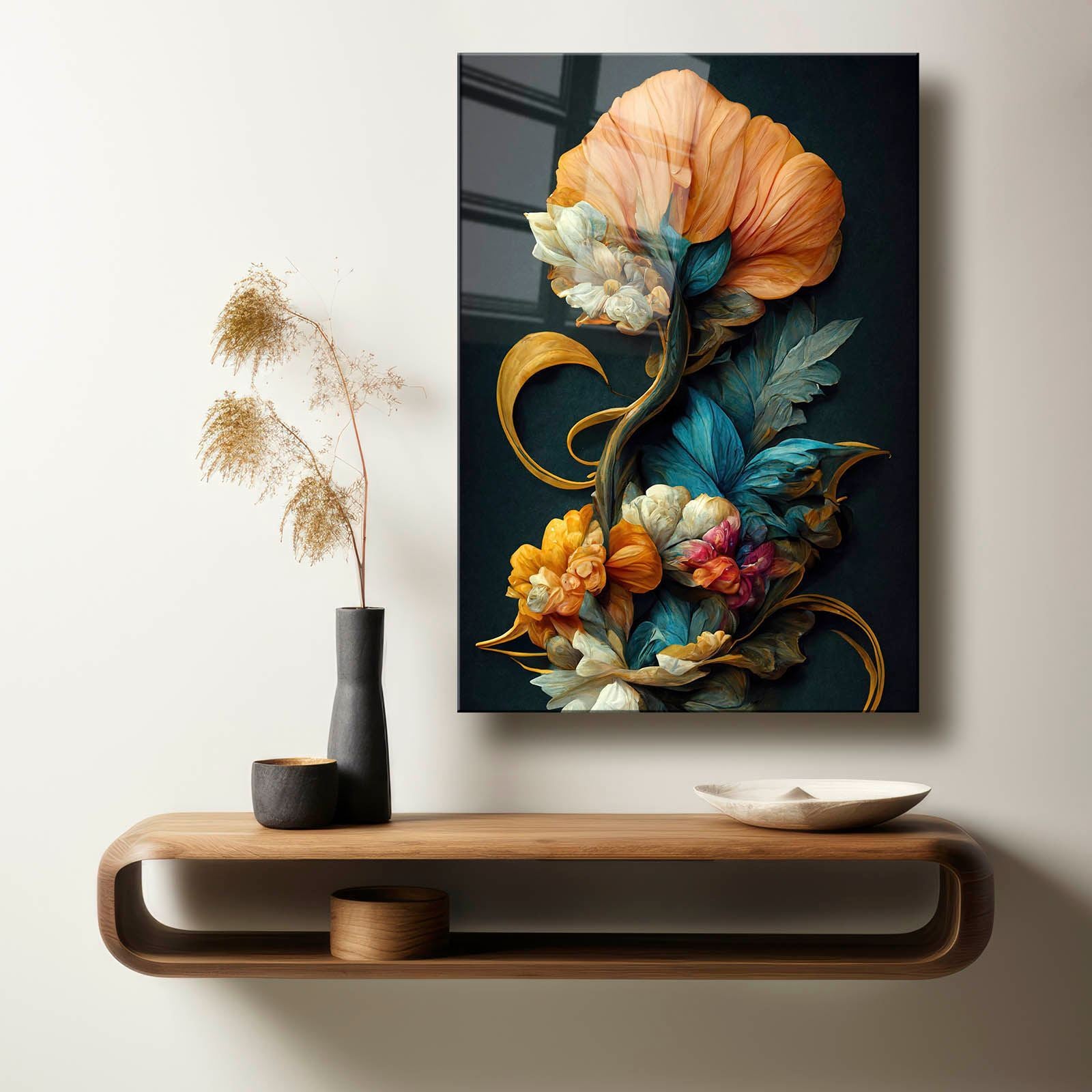 Quadro Decorativo em Vidro Temperado 35x50 cm (4 mm), Multicolor, Impressão UV – Camtbl-046