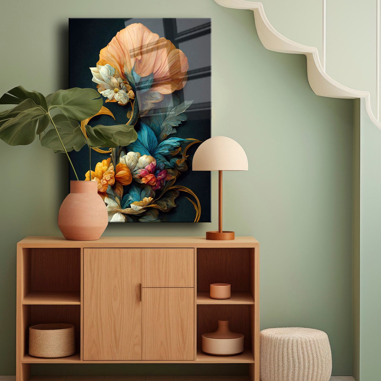 Quadro Decorativo em Vidro Temperado 35x50 cm (4 mm), Multicolor, Impressão UV – Camtbl-046