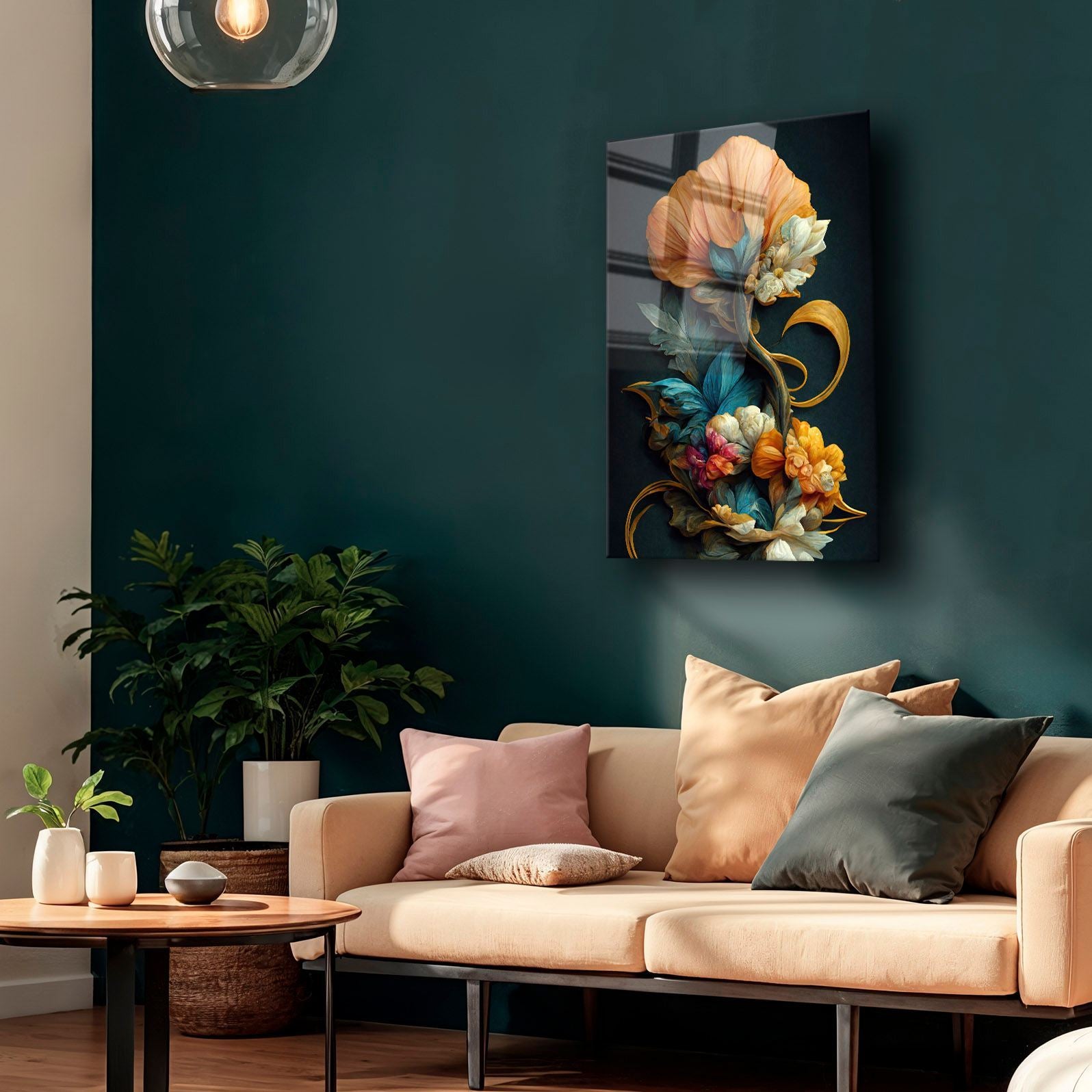 Quadro Decorativo em Vidro Temperado 35x50 cm (4 mm), Multicolor, Impressão UV – Camtbl-046