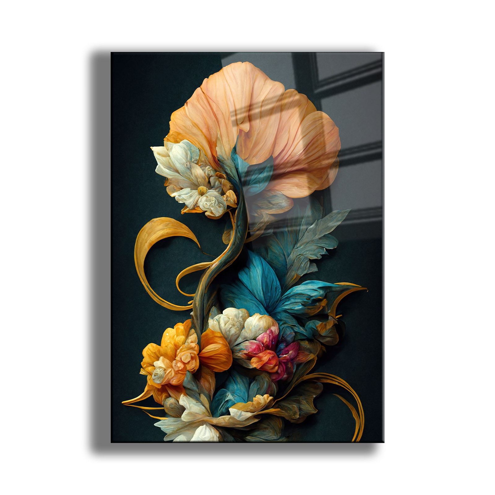 Quadro Decorativo em Vidro Temperado 35x50 cm (4 mm), Multicolor, Impressão UV – Camtbl-046