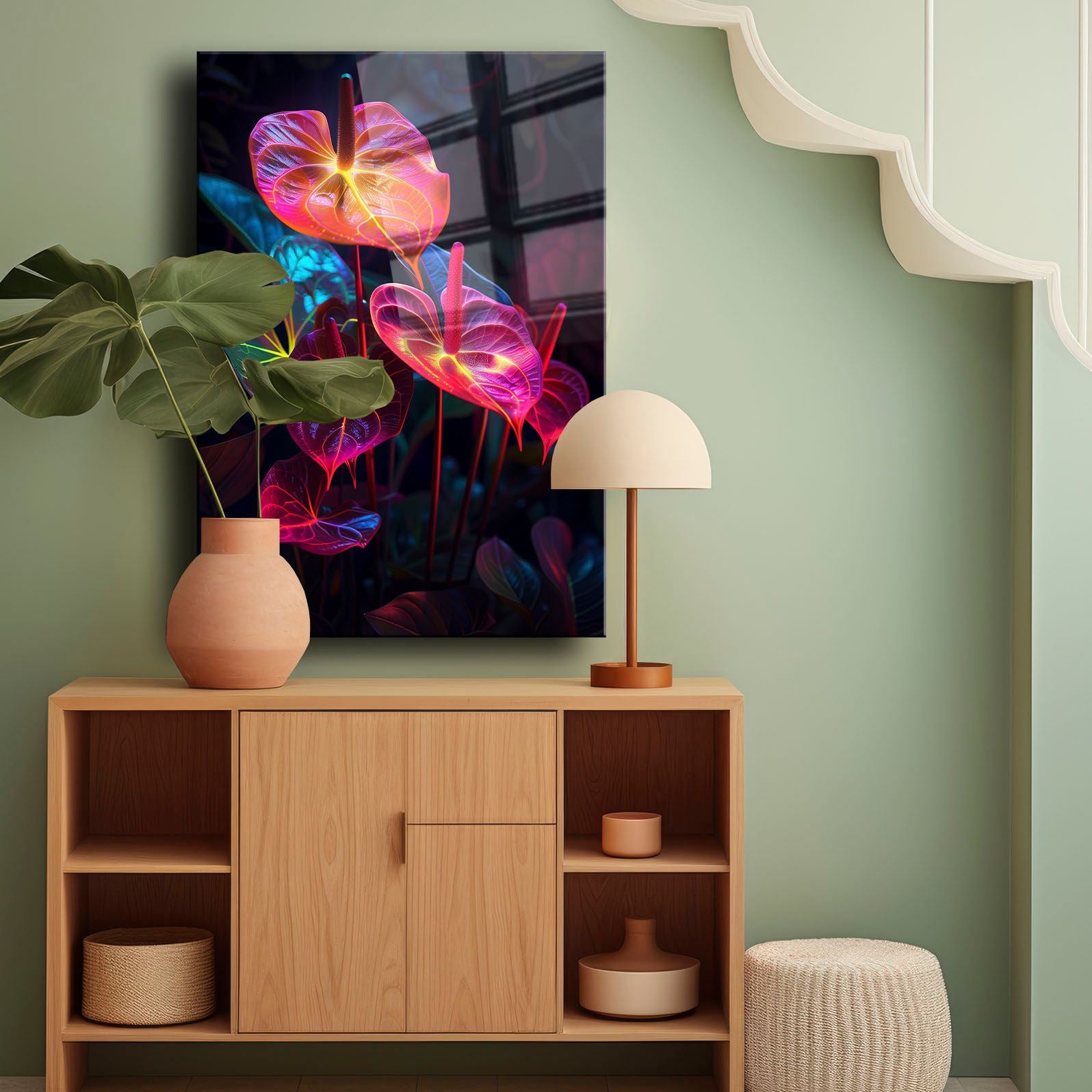 Quadro Decorativo em Vidro Temperado (35 x 50 cm) Multicolor com Impressão UV, 4 mm – Camtbl-050