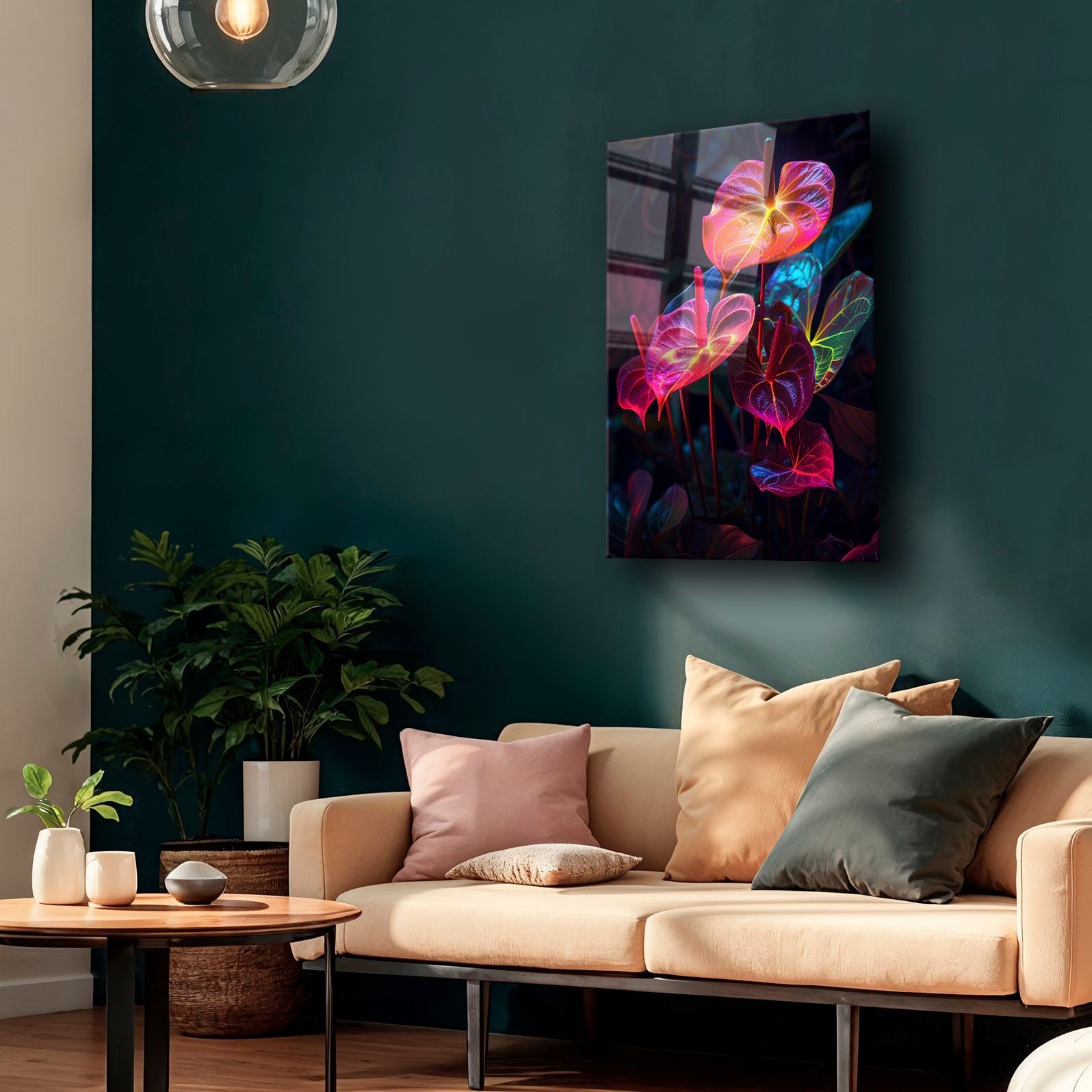 Quadro Decorativo em Vidro Temperado (35 x 50 cm) Multicolor com Impressão UV, 4 mm – Camtbl-050