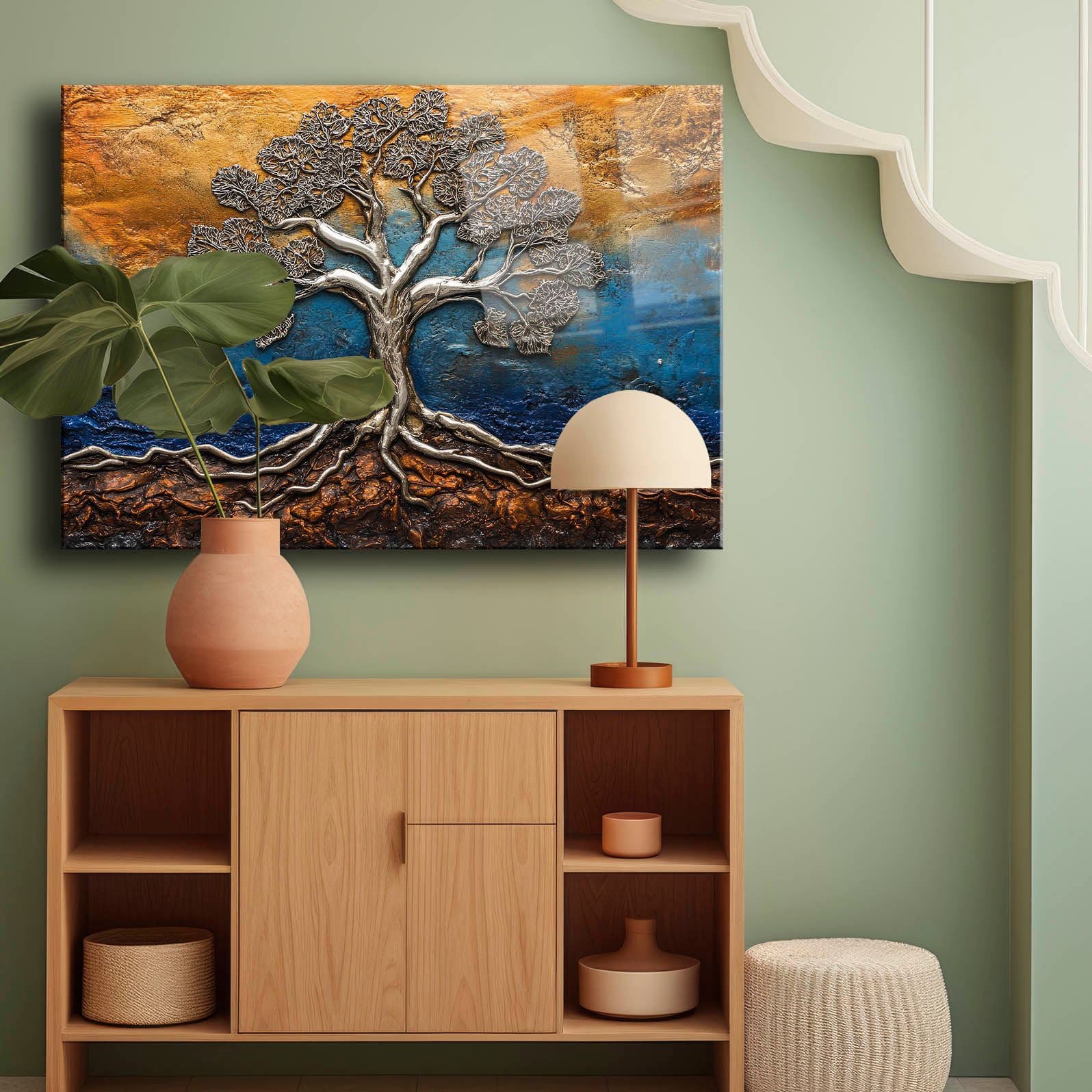 Quadro Decorativo em Vidro Temperado 35x50 cm Multicolor (4 mm, Impressão UV) – Camtbl-056