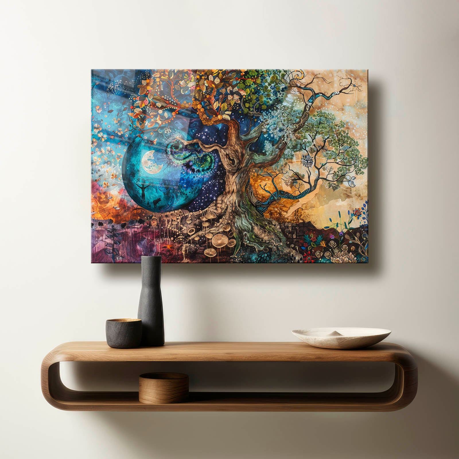 Quadro Decorativo em Vidro Temperado 30x40 cm Multicolor (4 mm, Impressão UV) – Camtbl-057