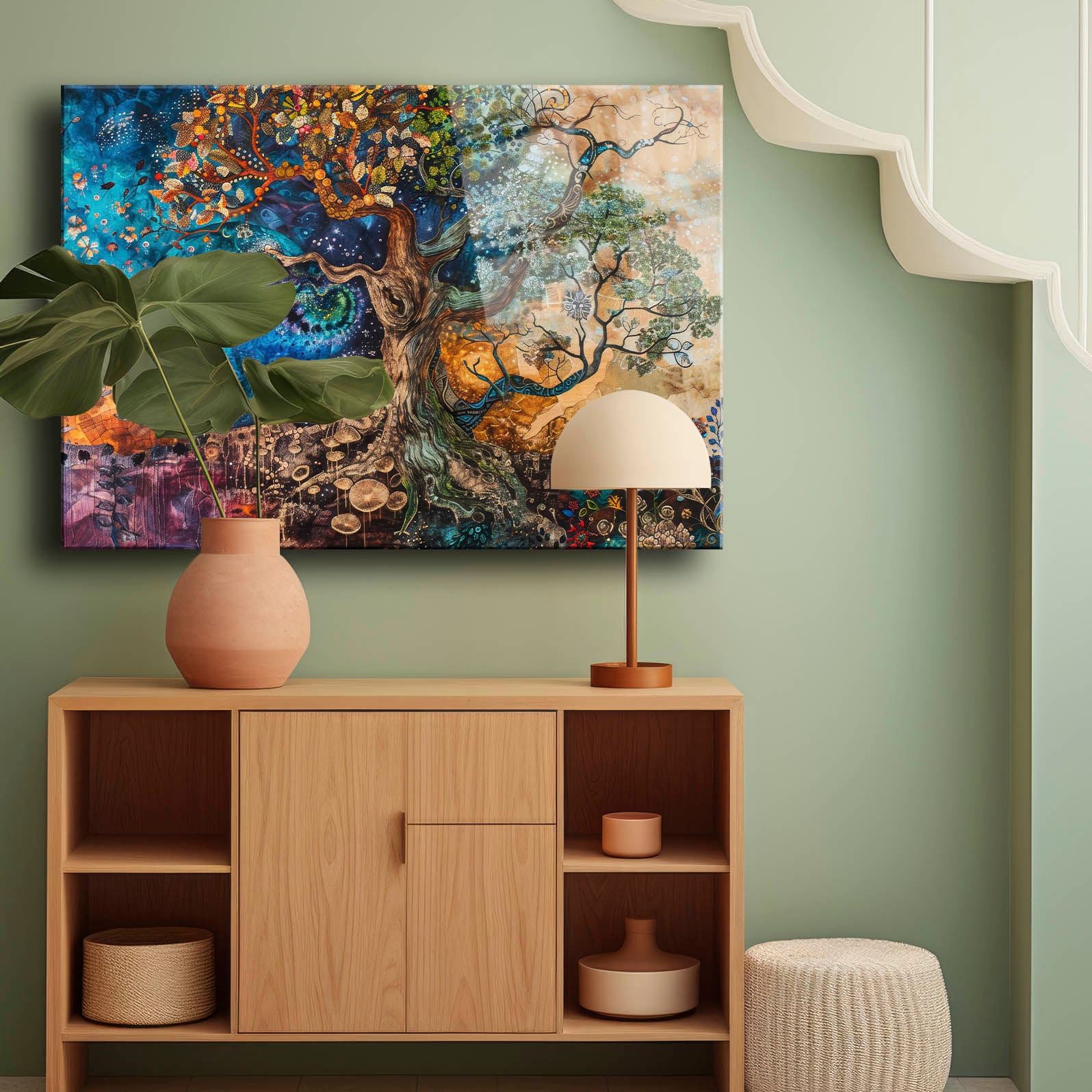 Quadro Decorativo em Vidro Temperado 30x40 cm Multicolor (4 mm, Impressão UV) – Camtbl-057