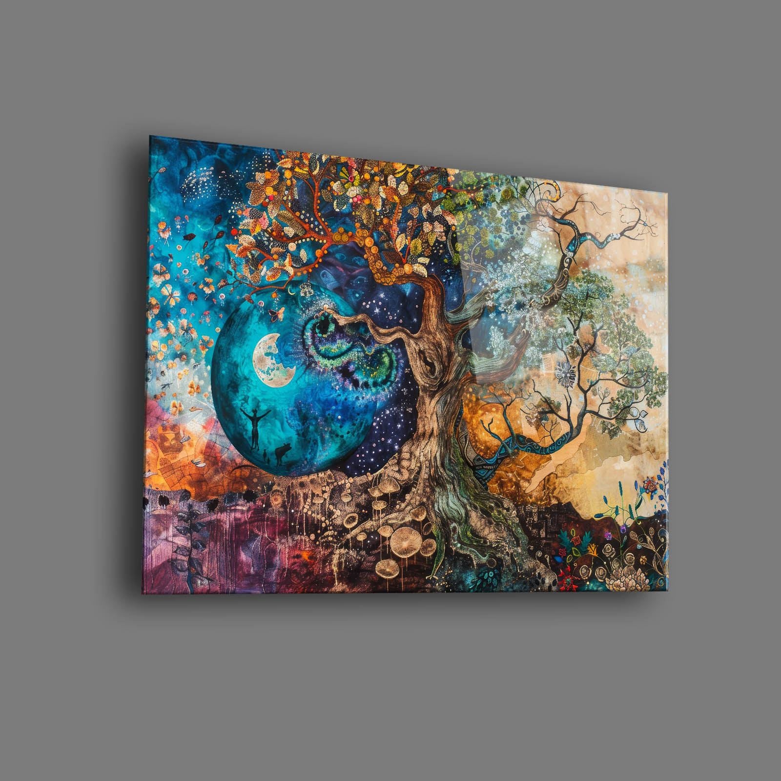 Quadro Decorativo em Vidro Temperado 30x40 cm Multicolor (4 mm, Impressão UV) – Camtbl-057