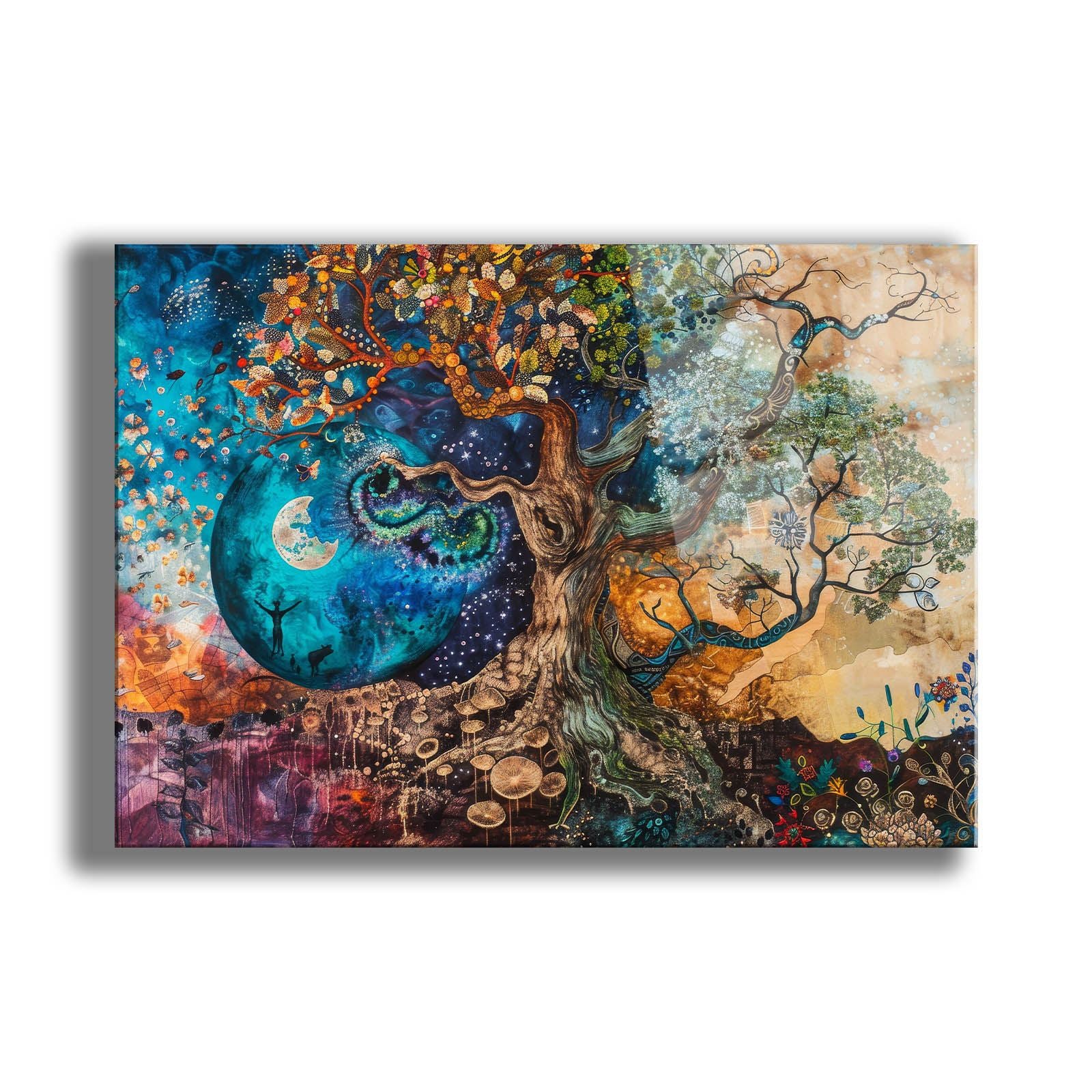 Quadro Decorativo em Vidro Temperado 30x40 cm Multicolor (4 mm, Impressão UV) – Camtbl-057