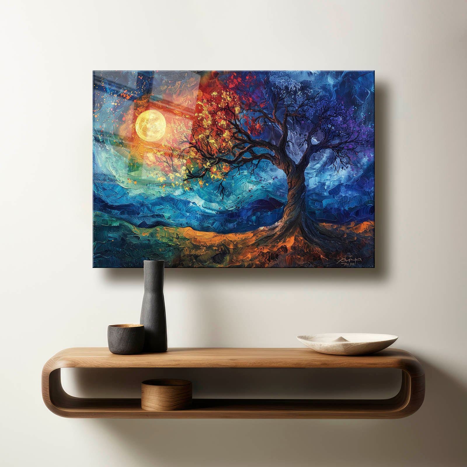 Quadro Decorativo em Vidro Temperado Camtbl-059, 35x50 cm, Multicolor – Impressão UV, 4 mm