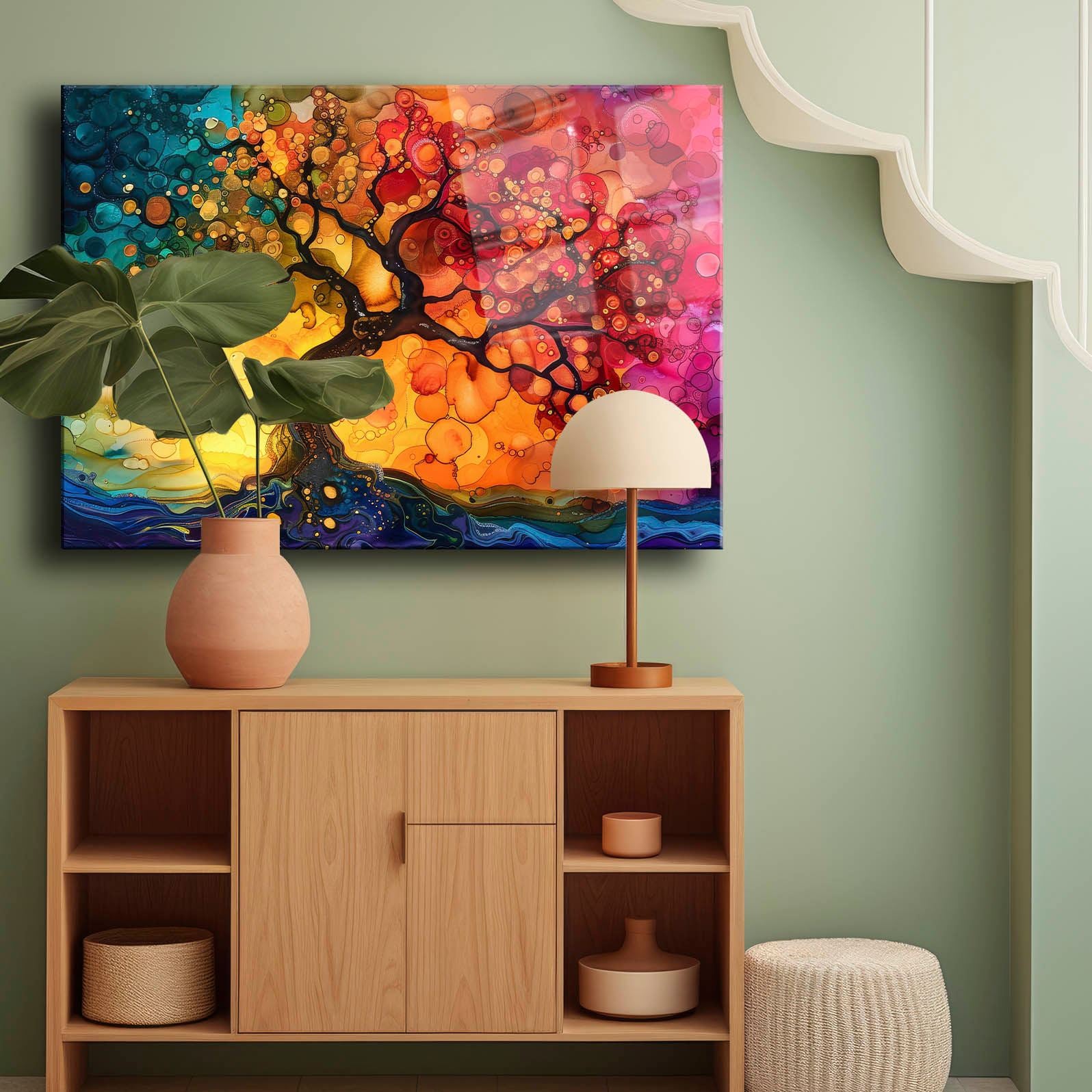 Quadro Decorativo em Vidro Temperado 35 x 50 cm Multicolor – Impressão UV, 4 mm – Camtbl-060