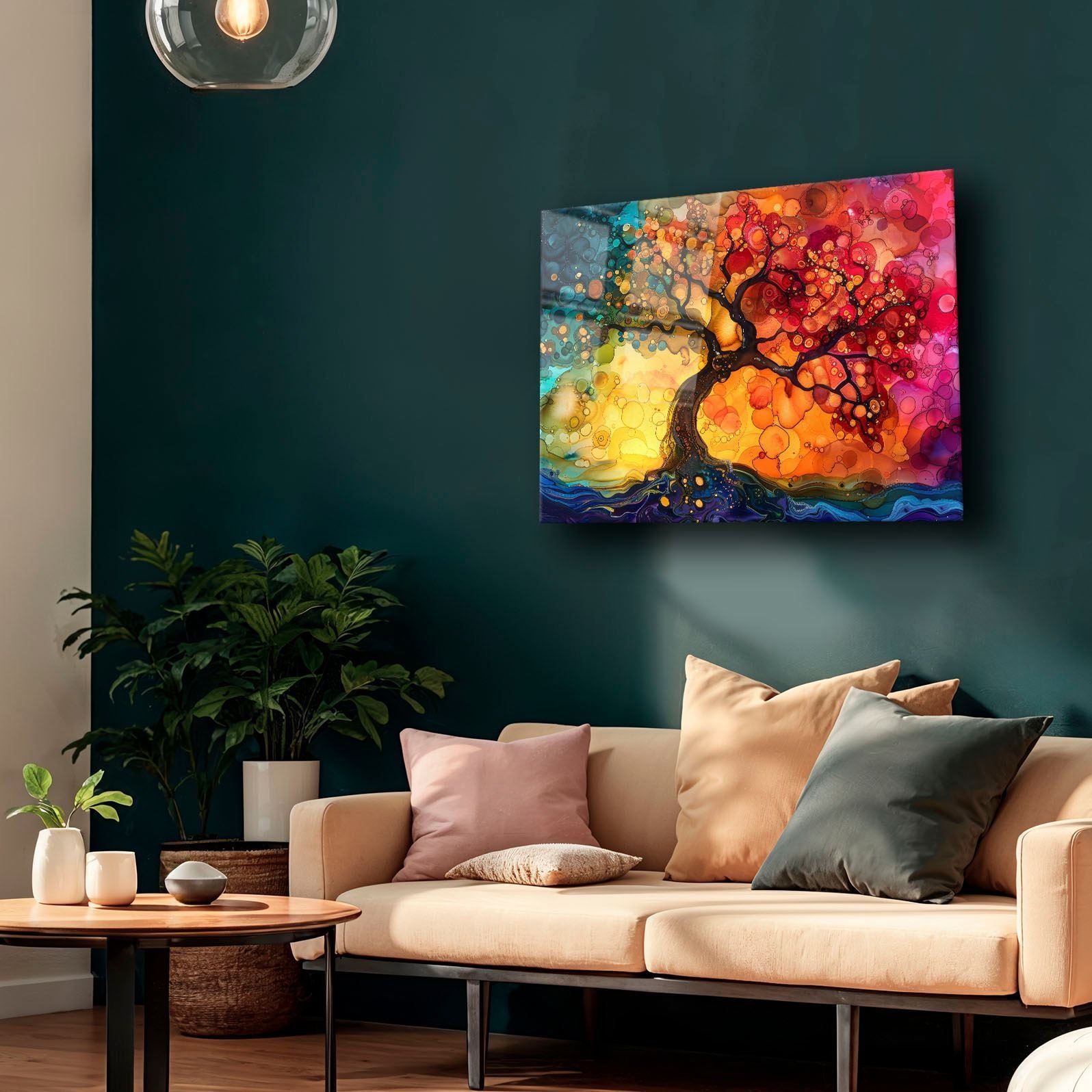 Quadro Decorativo em Vidro Temperado 35 x 50 cm Multicolor – Impressão UV, 4 mm – Camtbl-060