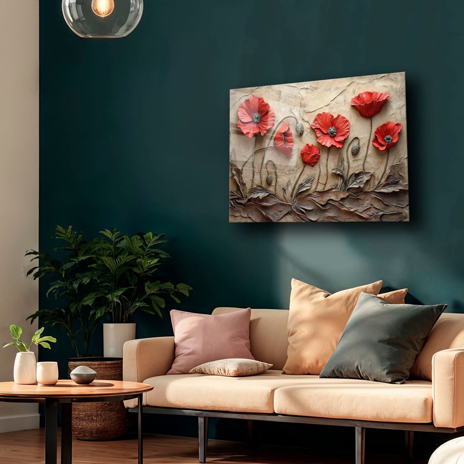 Quadro Decorativo em Vidro Temperado 35x50 cm Multicolor – Camtbl-067, Impressão UV, 4 mm