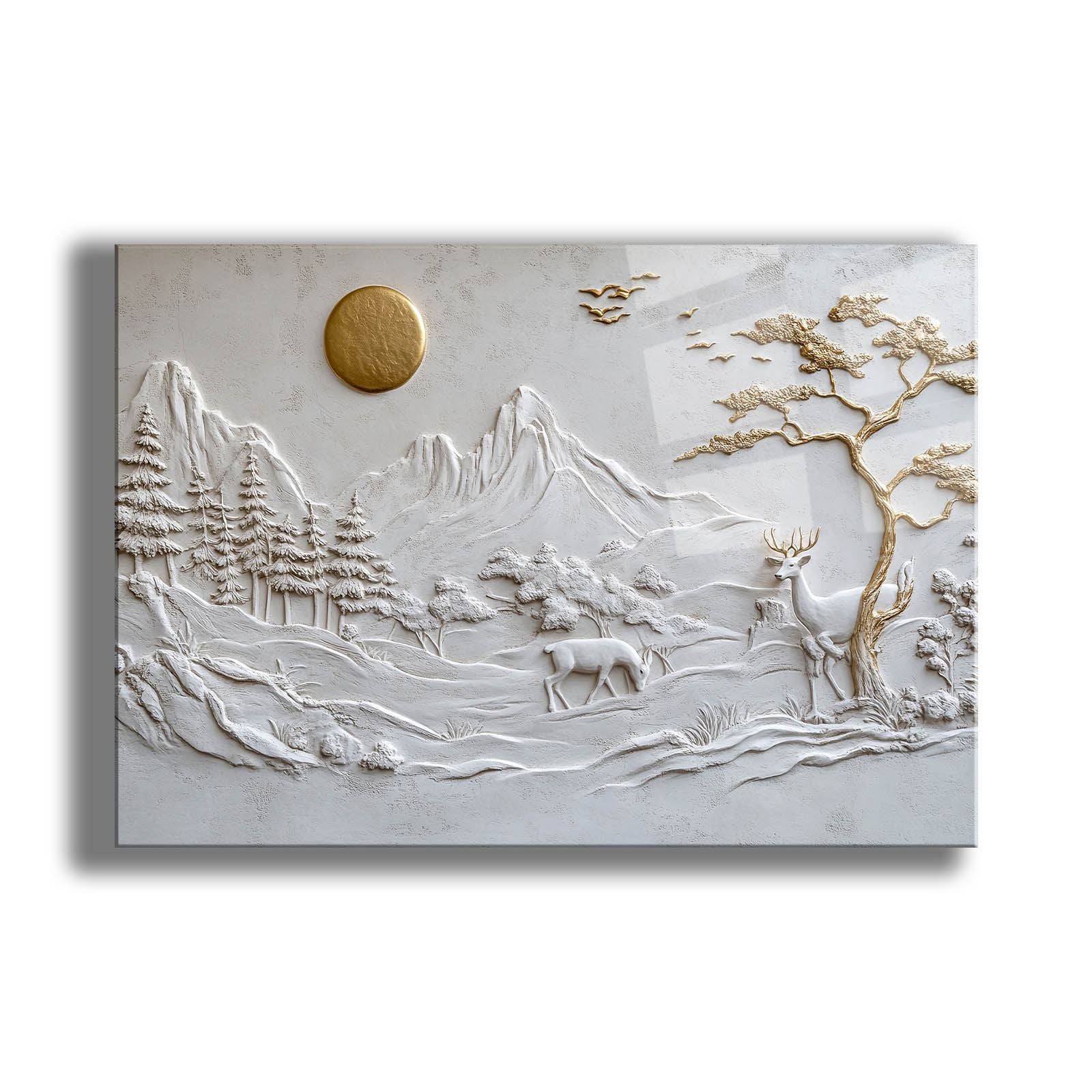 Quadro Decorativo em Vidro Temperado 30 x 40 cm – Multicolor, Impressão UV (Camtbl-077)