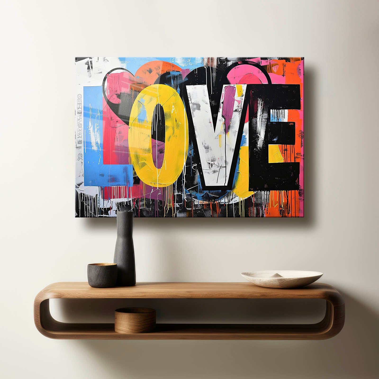 Quadro Decorativo em Vidro Temperado 30x40 cm, Multicolor, Impressão UV (4 mm)