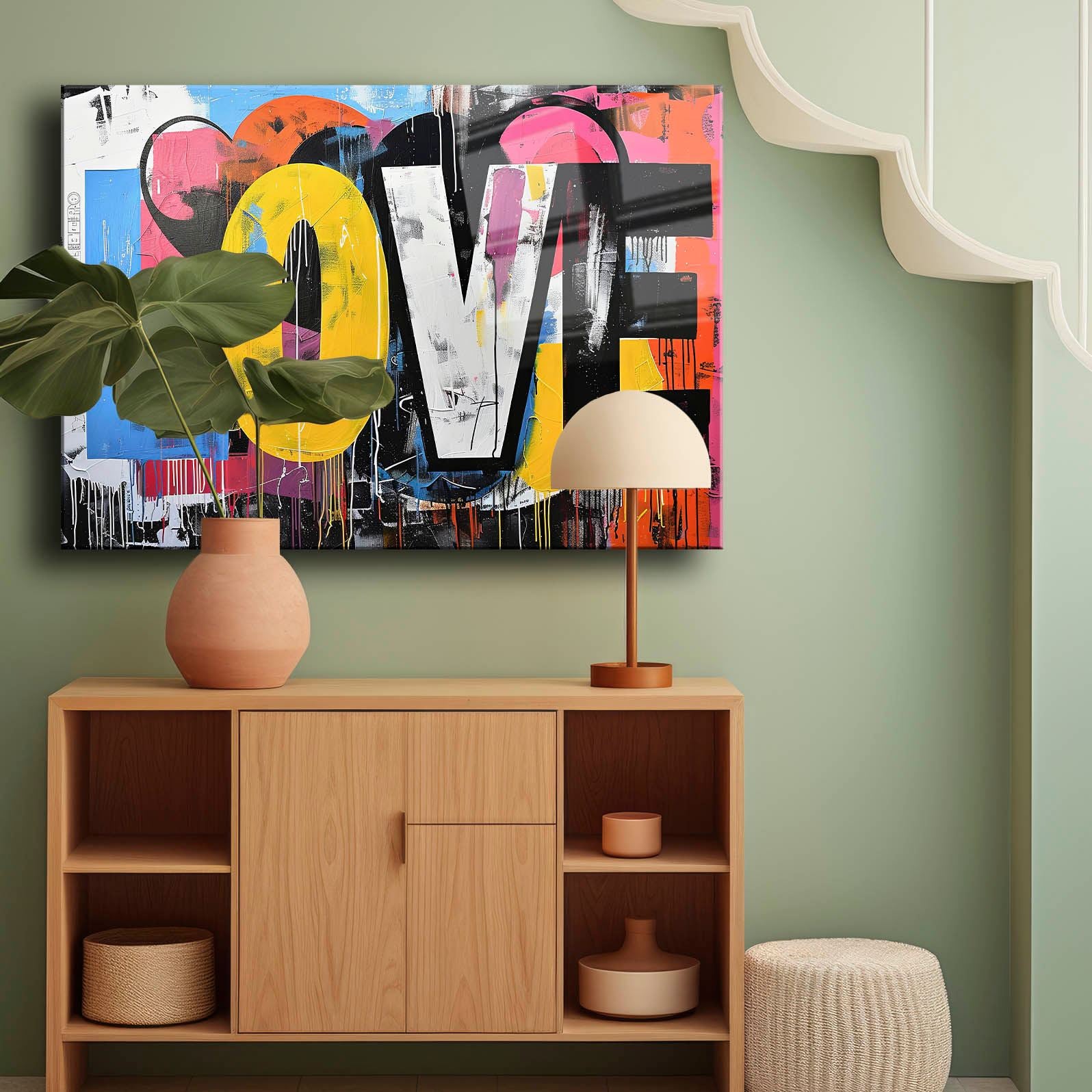 Quadro Decorativo em Vidro Temperado 30x40 cm, Multicolor, Impressão UV (4 mm)