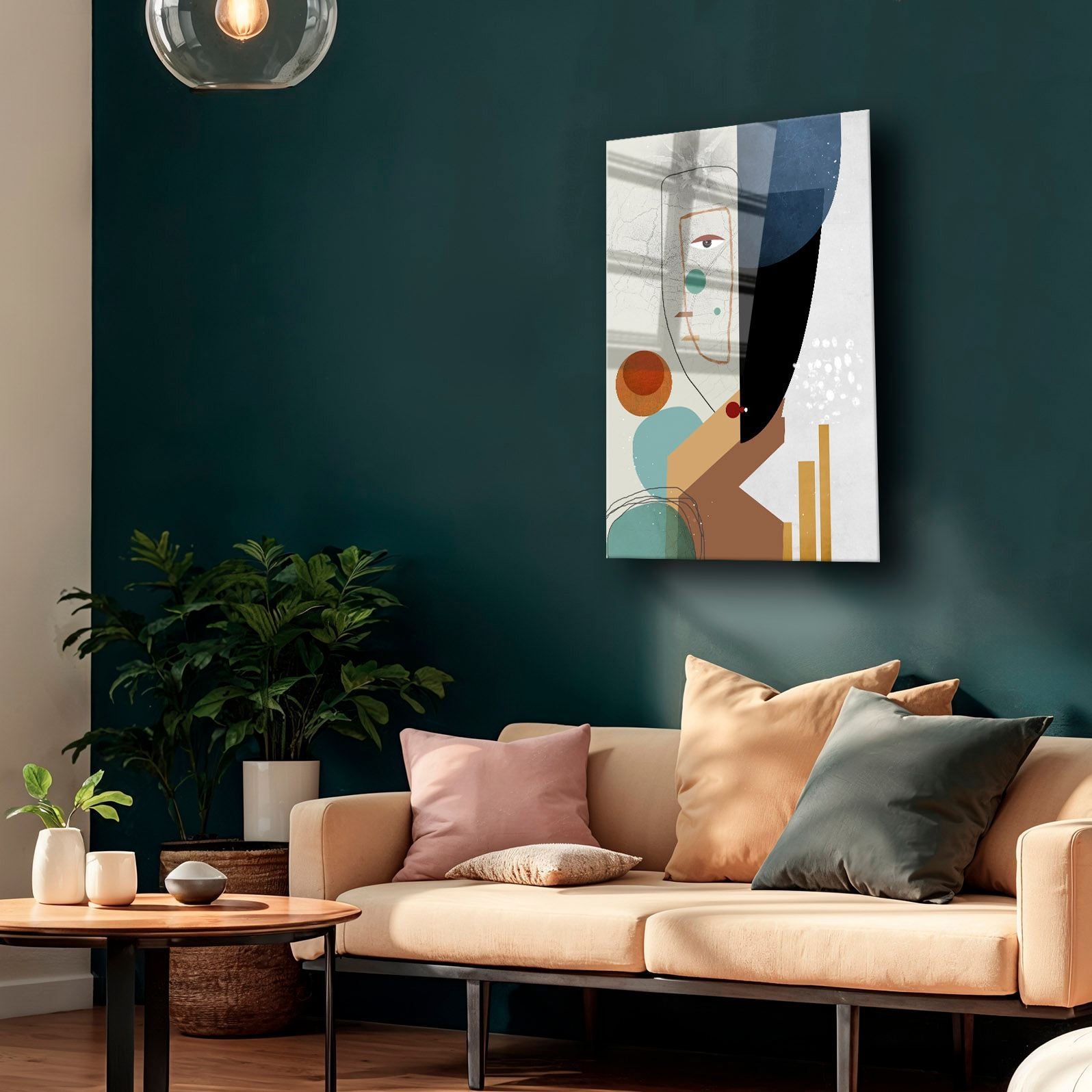 Quadro Decorativo em Vidro Temperado 35x50 cm – Multicolor, Impressão UV (4 mm) | Camtbl-082