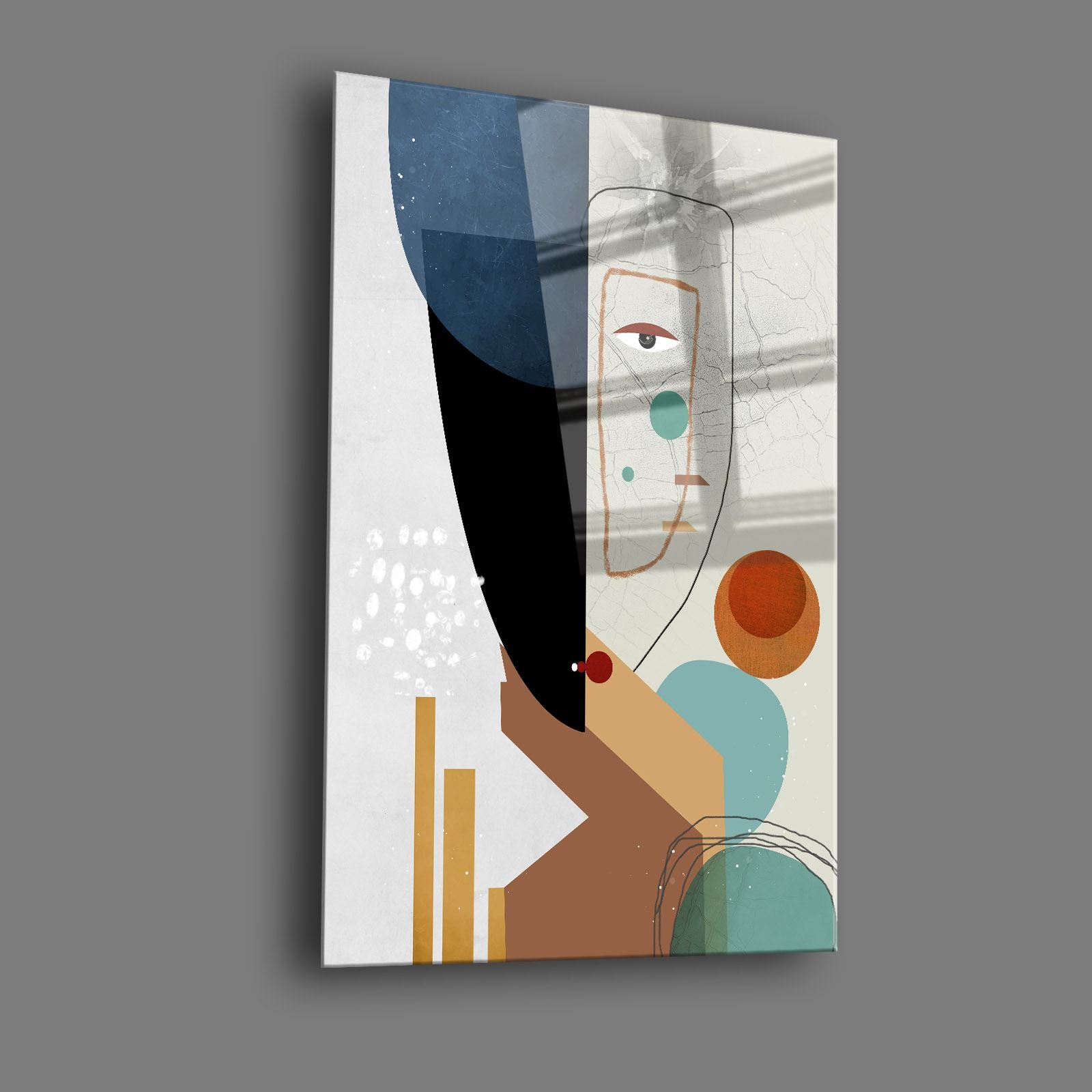 Quadro Decorativo em Vidro Temperado 35x50 cm – Multicolor, Impressão UV (4 mm) | Camtbl-082