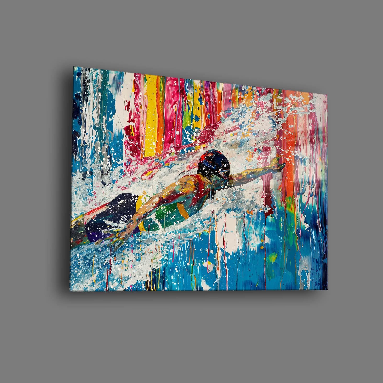 Quadro Decorativo em Vidro Temperado 4 mm (35 x 50 cm) Multicolor com Impressão UV