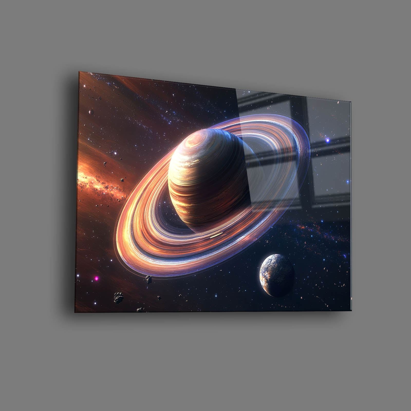 Quadro Decorativo em Vidro Temperado 35x50 cm Multicolor (4 mm, Impressão UV) – Camtbl-091