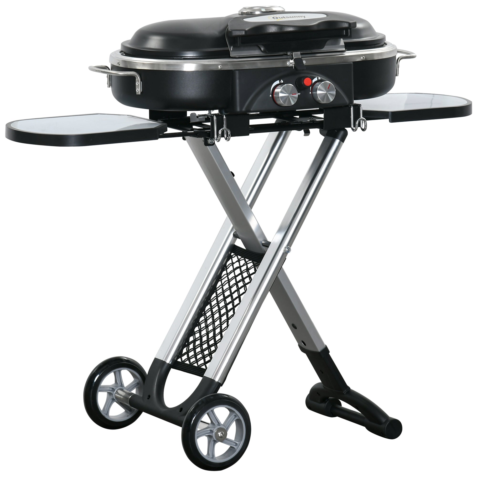 Barbecue a Gás 100x41,6x82,5cm Preto e Prata
