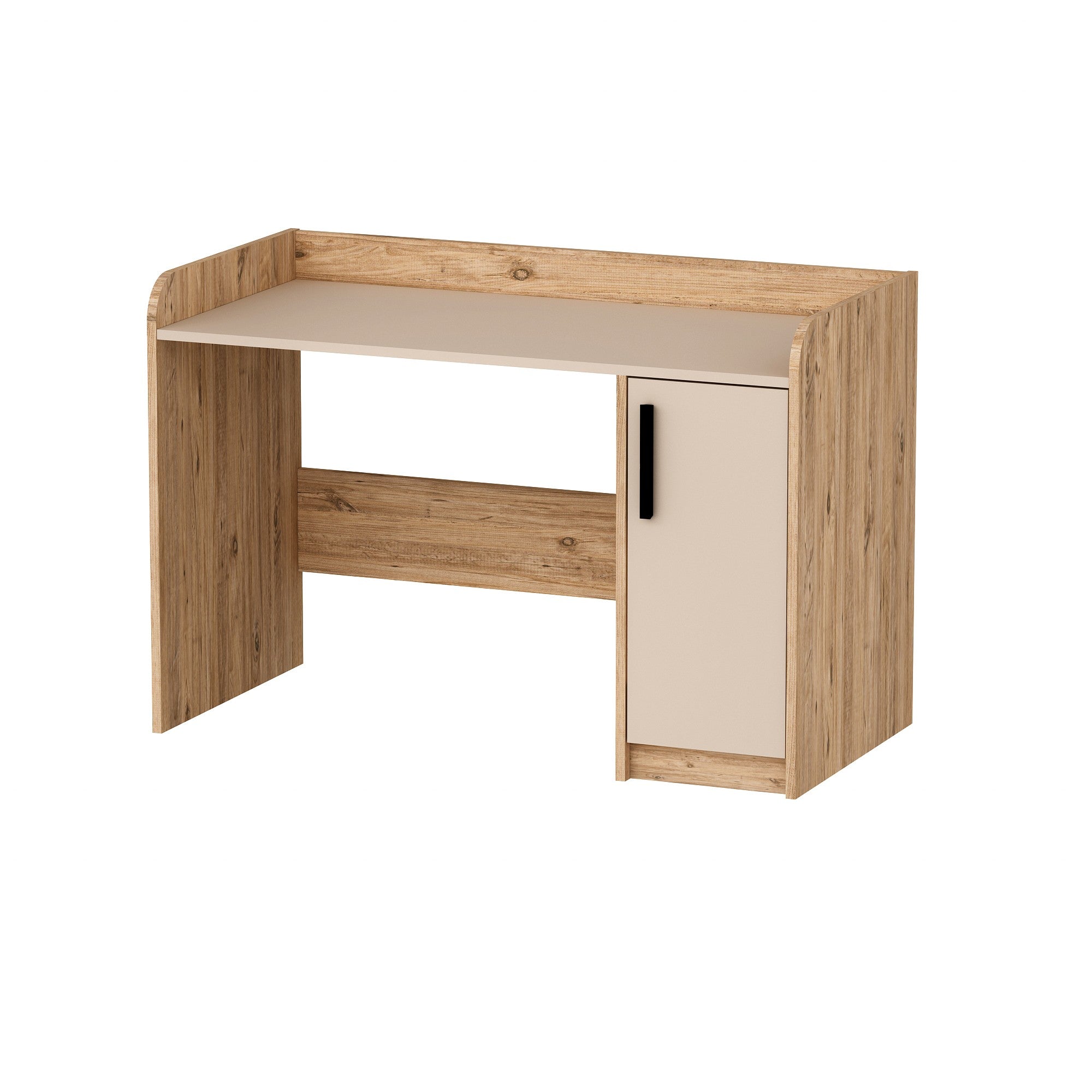 Secretária de Estudo – 123,6 cm x 83 cm x 23,6 cm – Bege e Pinheiro Atlântico – MDF
