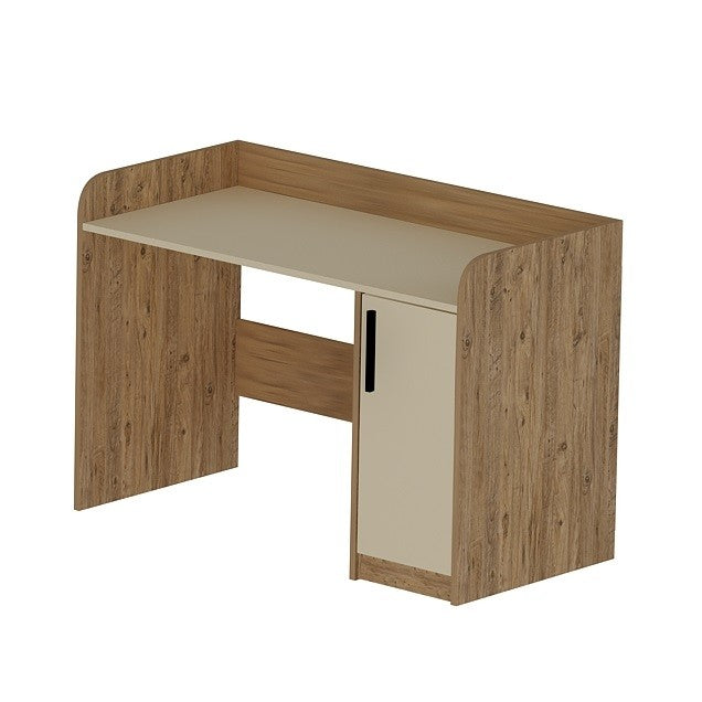 Secretária de Estudo – 123,6 cm x 83 cm x 23,6 cm – Bege e Pinheiro Atlântico – MDF