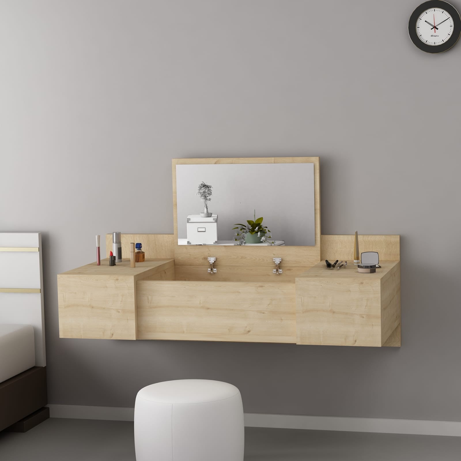 Toucador – 100 x 39,1 x 33 cm – Carvalho safira – Melamina