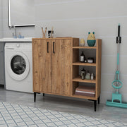 Armário multiuso – 90cm x 90.6cm x 29.6cm – Pinho Atlântico – Painel de partículas