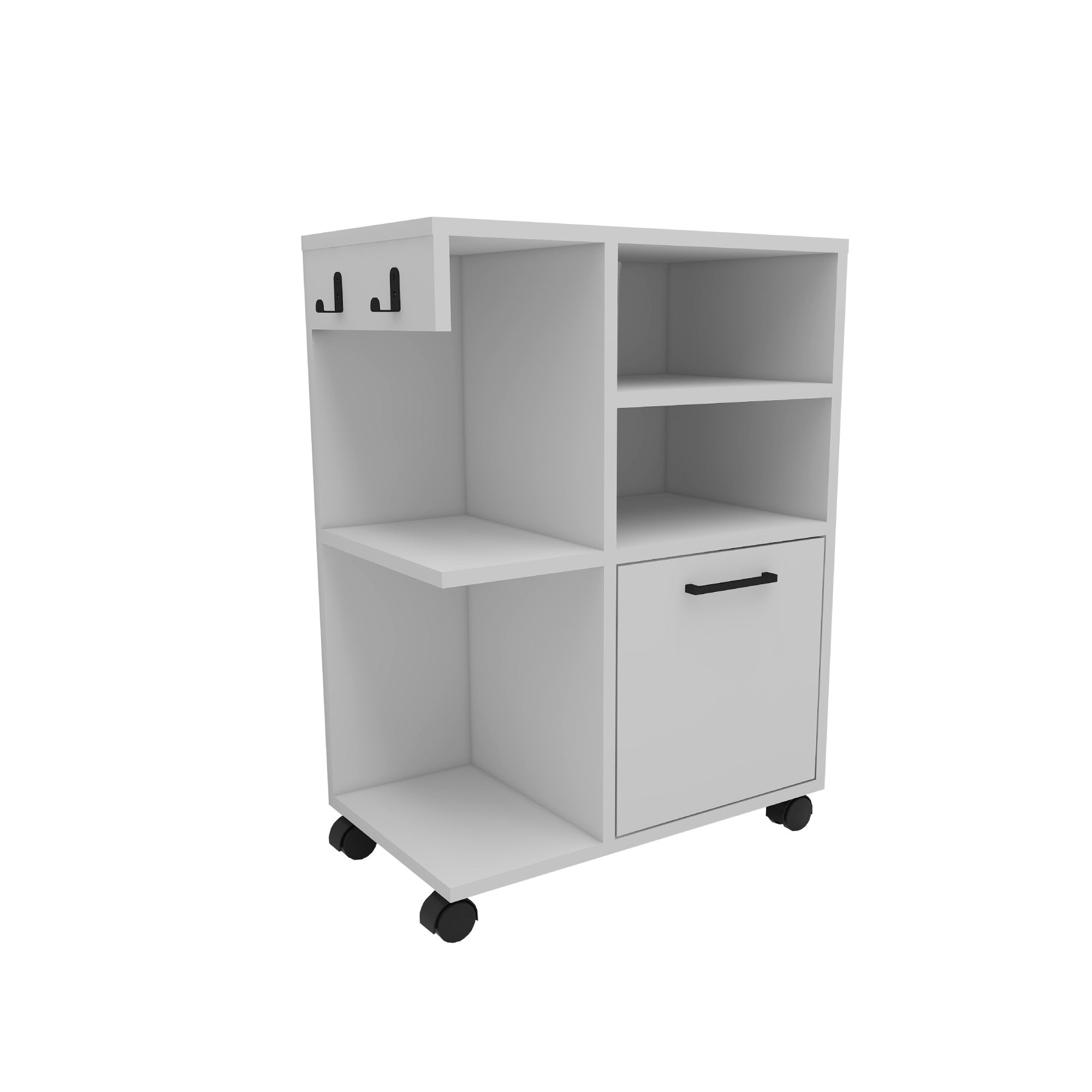 Armário multiusos – 80.9cm x 60cm x 35cm – Branco – Painel de partículas revestido a melamina