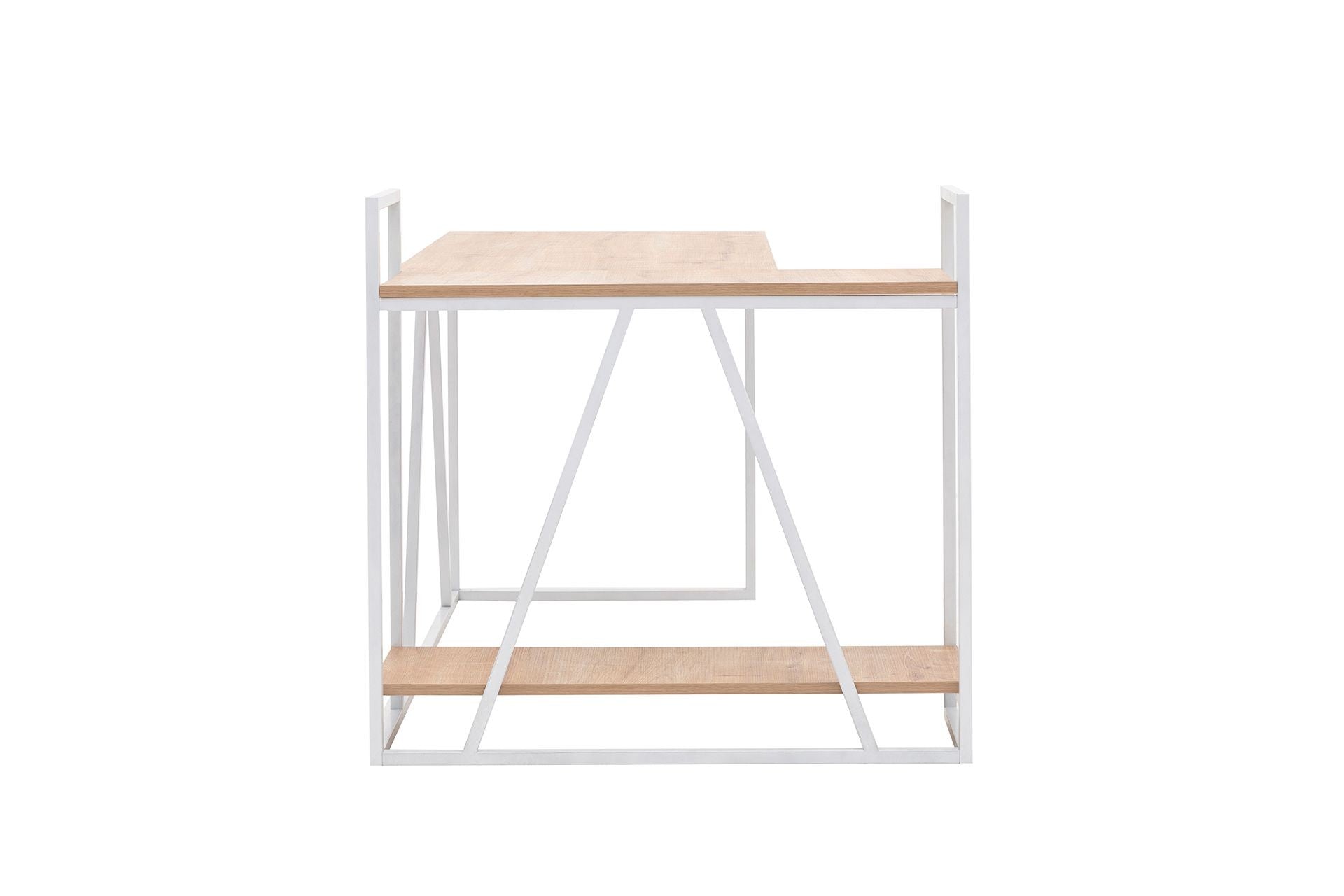Secretária de Estudo – 140 cm x 90 cm x 85 cm – Branco e Safira – Painéis de partículas