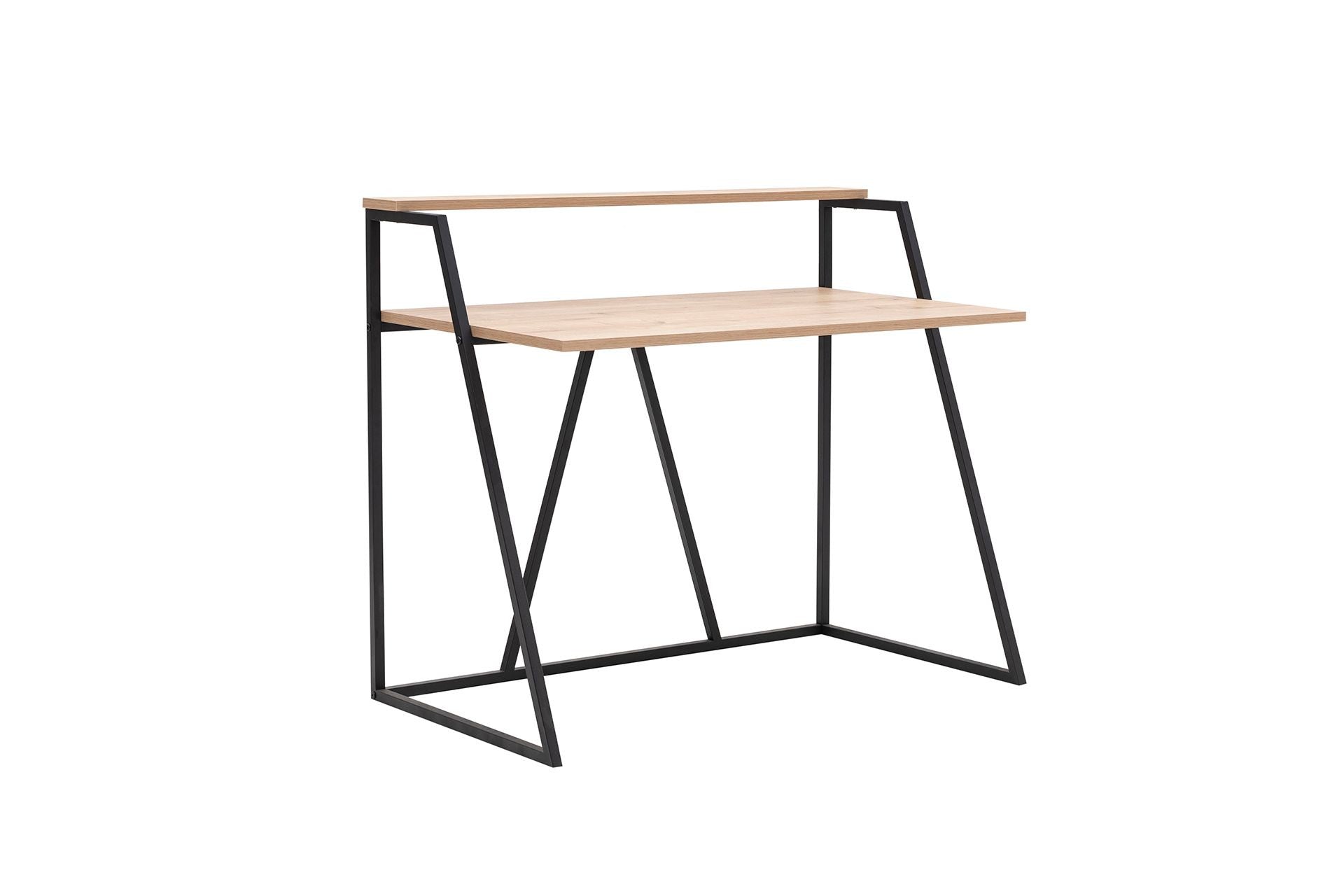 Secretária de Estudo – 105 cm x 60 cm x 90 cm – Safira e Preto – Painéis de partículas revestidos a melamina