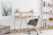 Secretária de Estudo – 105 cm x 60 cm x 90 cm – Safira e Branco – Painéis de partículas revestidos a melamina