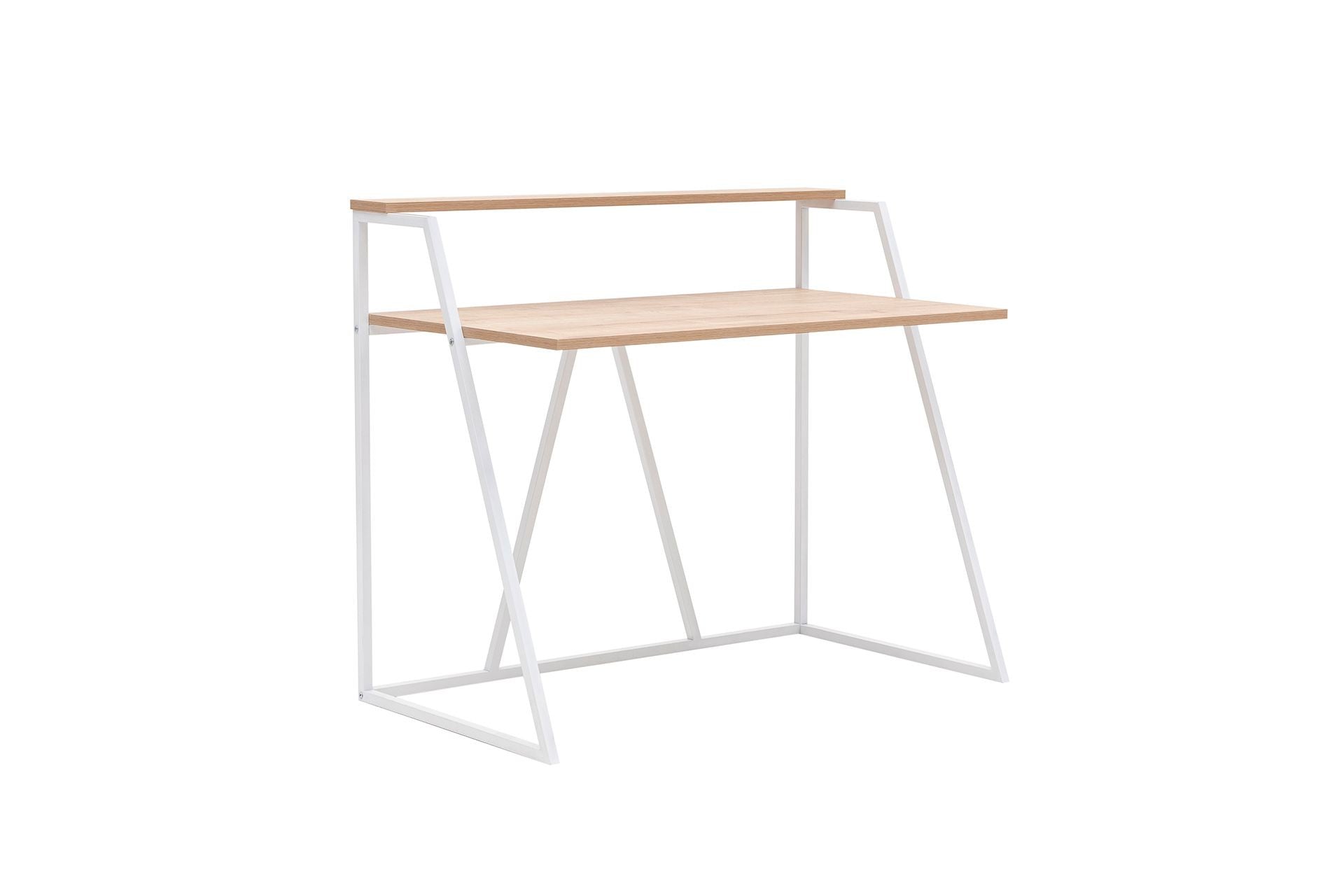 Secretária de Estudo – 105 cm x 60 cm x 90 cm – Safira e Branco – Painéis de partículas revestidos a melamina