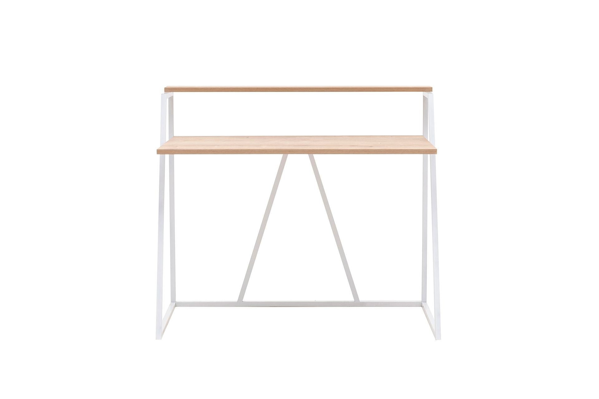 Secretária de Estudo – 105 cm x 60 cm x 90 cm – Safira e Branco – Painéis de partículas revestidos a melamina