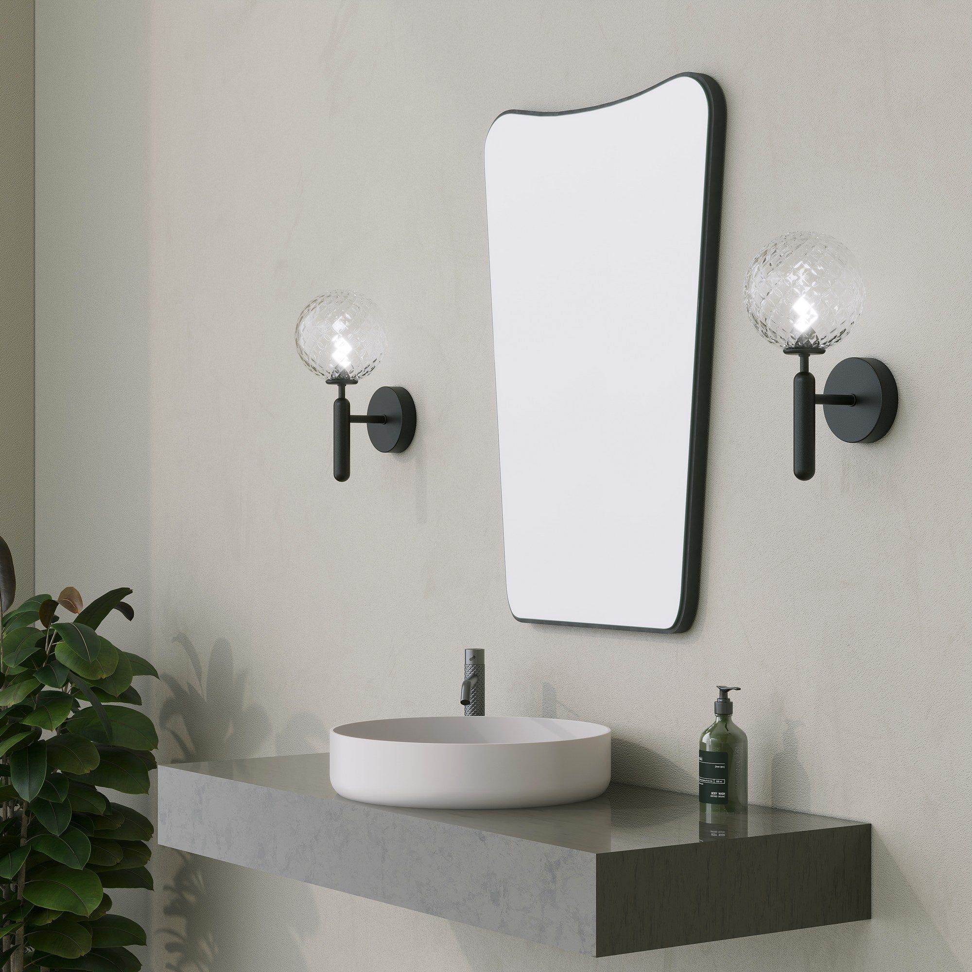 Armário de banheiro elegante preto com espelho, 100% MDF, 18 mm de espessura, tamanho do espelho: 50 x 70 cm | Design moderno para banheiros elegantes e soluções de armazenamento