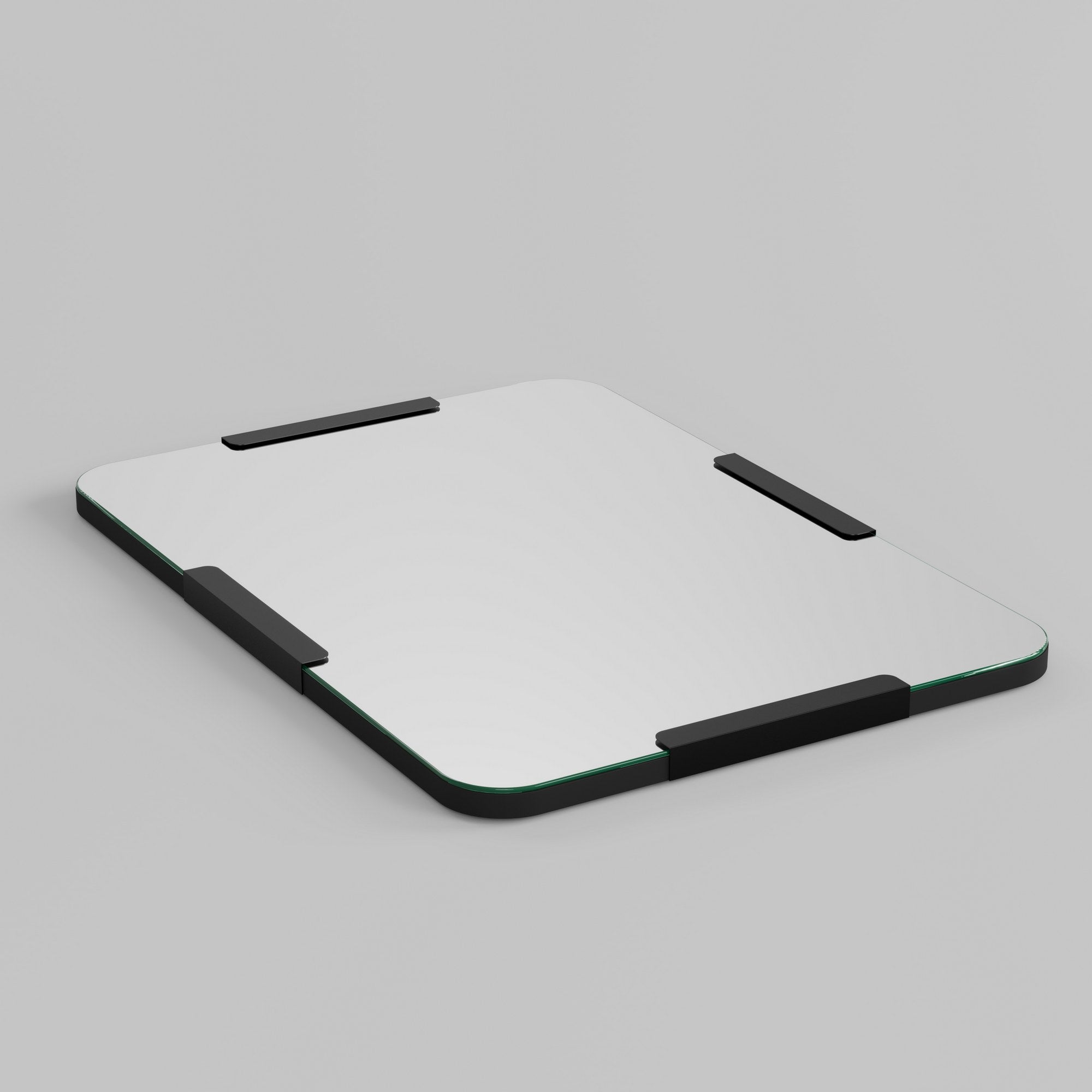 Espelho decorativo preto elegante, 50 x 70 cm | 100% MDF, 18 mm de espessura | Perfeito para decoração moderna e interiores elegantes
