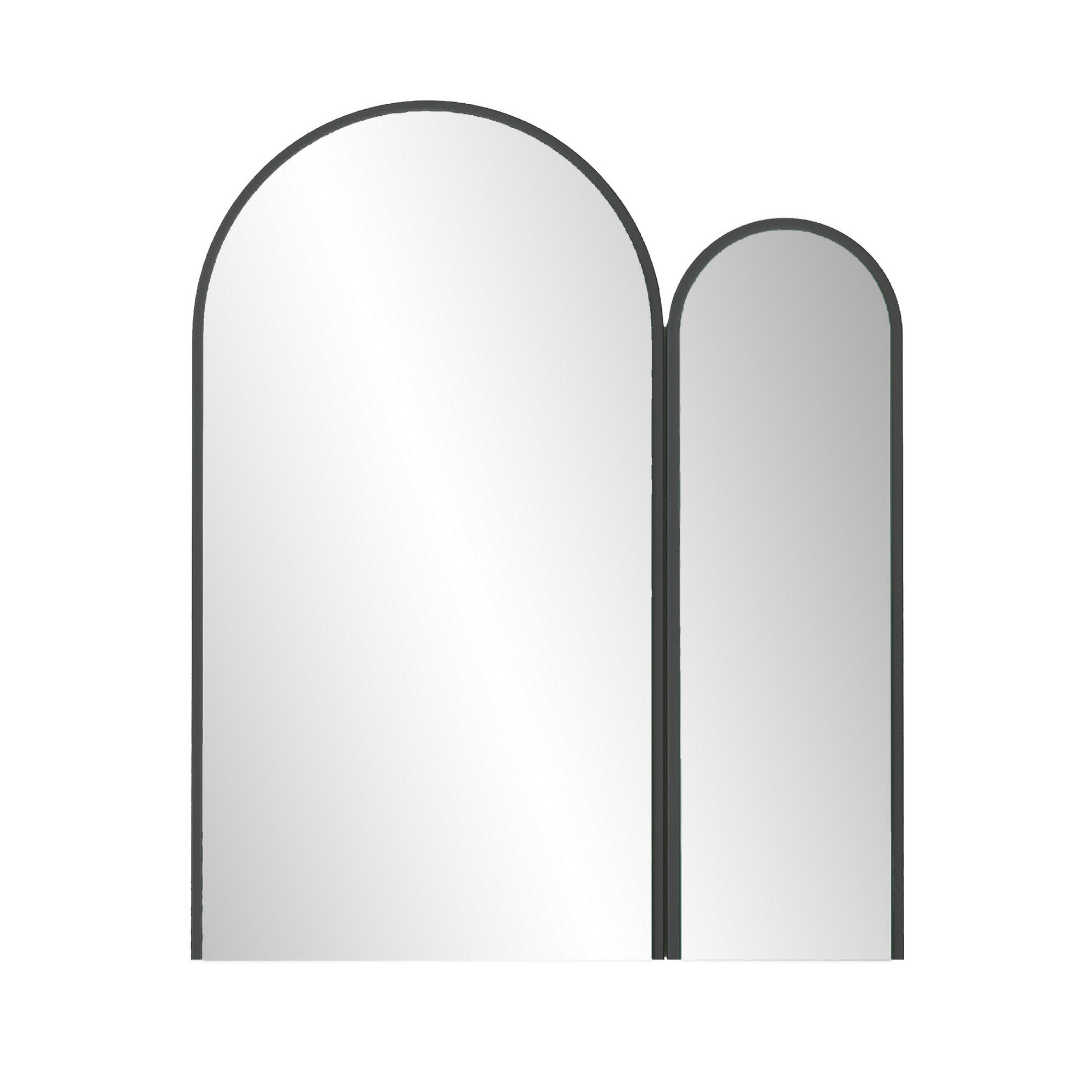 Espelho decorativo preto elegante, 73 x 60 cm | 100% MDF, 18 mm de espessura | Perfeito para decoração moderna e interiores elegantes