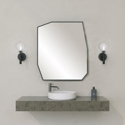 Espelho decorativo preto elegante, 70 x 60 x 2 cm | 100% MDF, 18 mm de espessura | Perfeito para decoração moderna e interiores elegantes