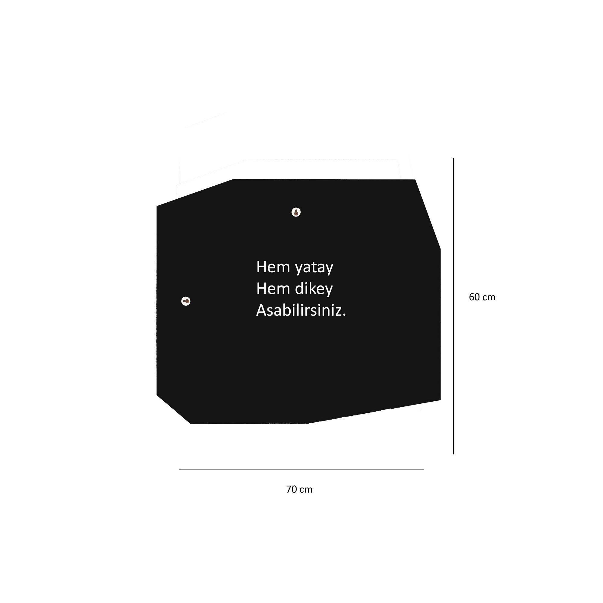 Espelho decorativo preto elegante, 70 x 60 x 2 cm | 100% MDF, 18 mm de espessura | Perfeito para decoração moderna e interiores elegantes