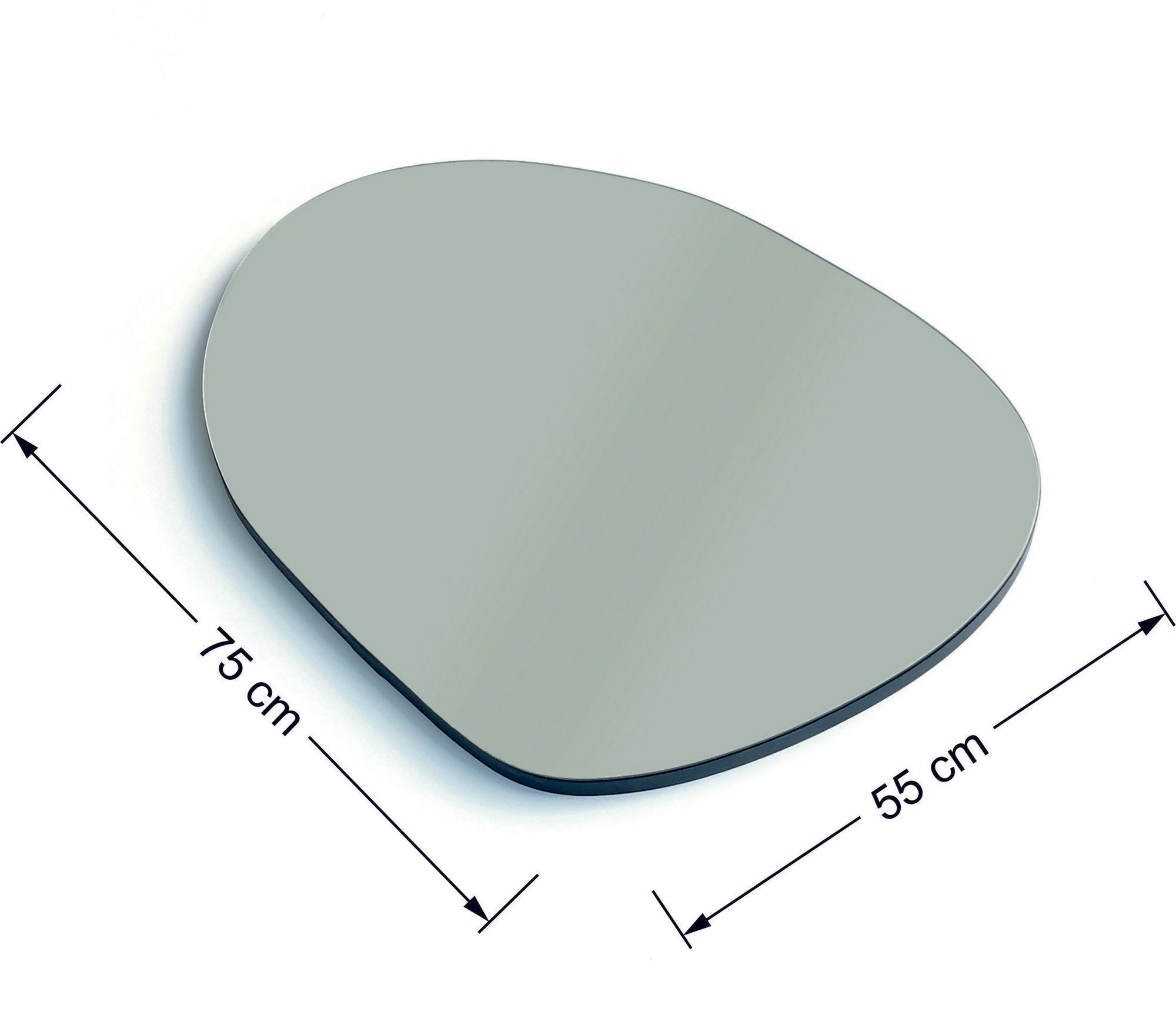 Espelho decorativo preto elegante, 50 x 75 cm | 100% MDF, 18 mm de espessura | Perfeito para decoração moderna e interiores elegantes