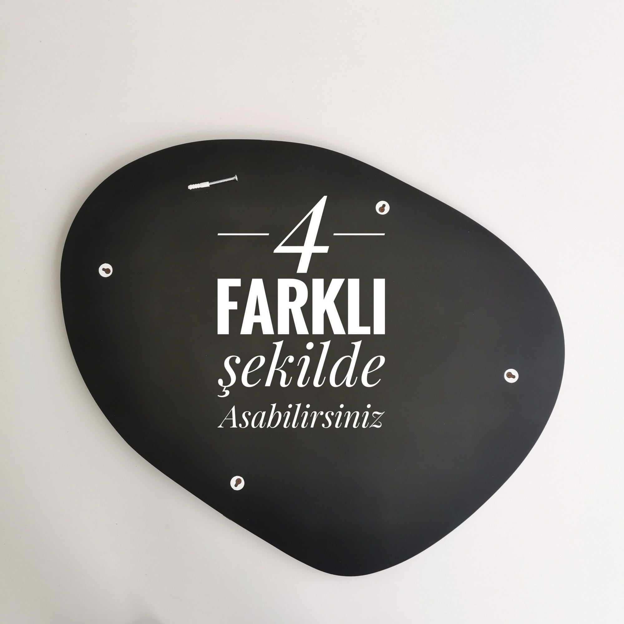 Espelho decorativo preto elegante, 50 x 75 cm | 100% MDF, 18 mm de espessura | Perfeito para decoração moderna e interiores elegantes